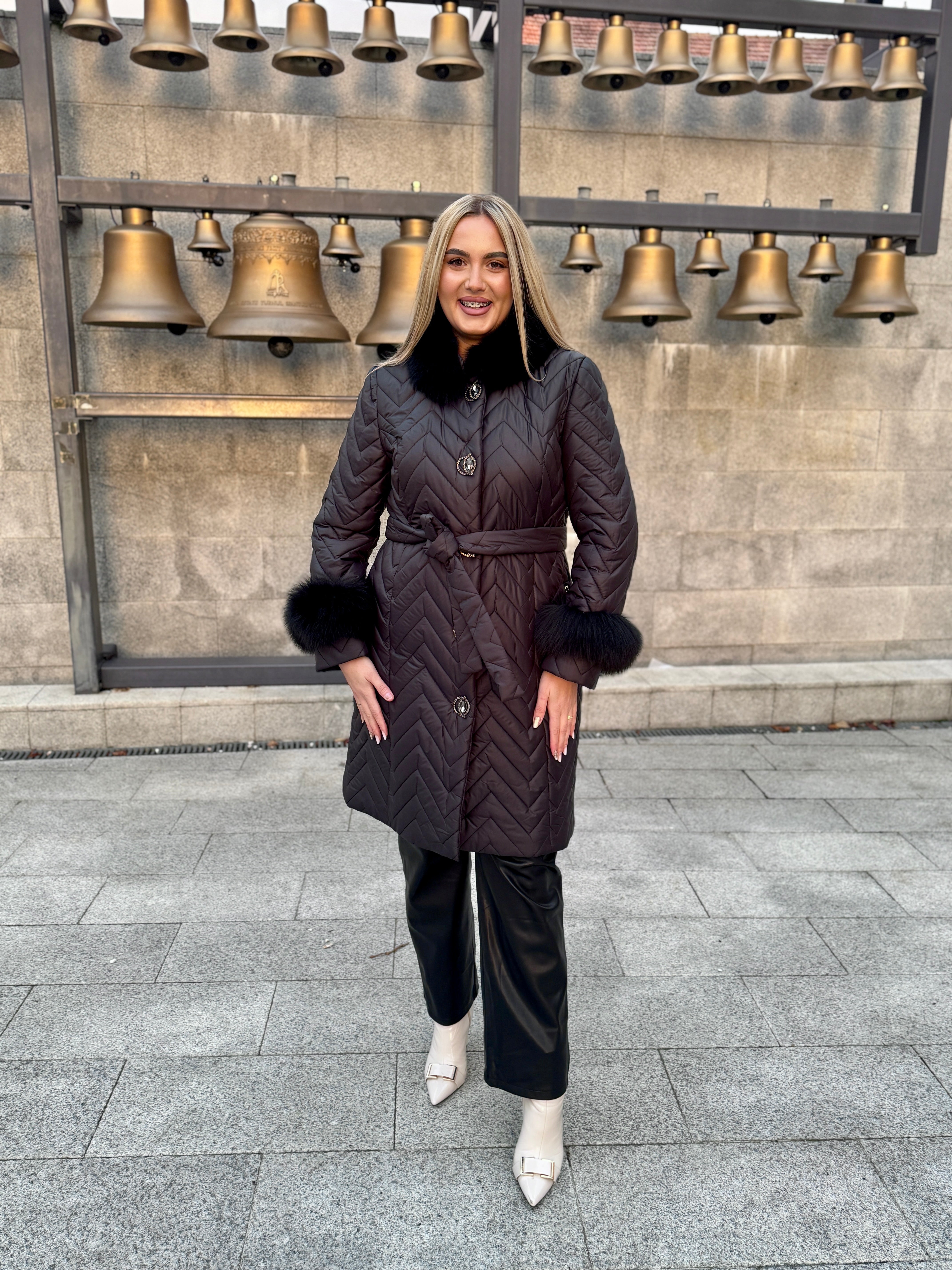 Palton fas cu blana naturala Miria