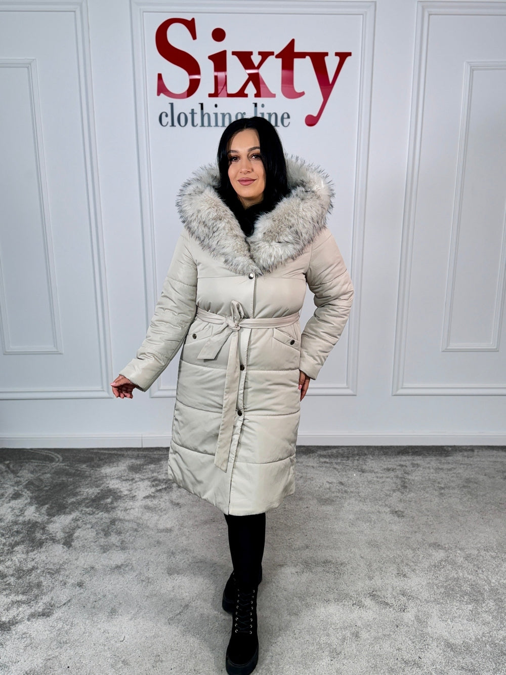 Geaca fas cu blana ecologica Lora