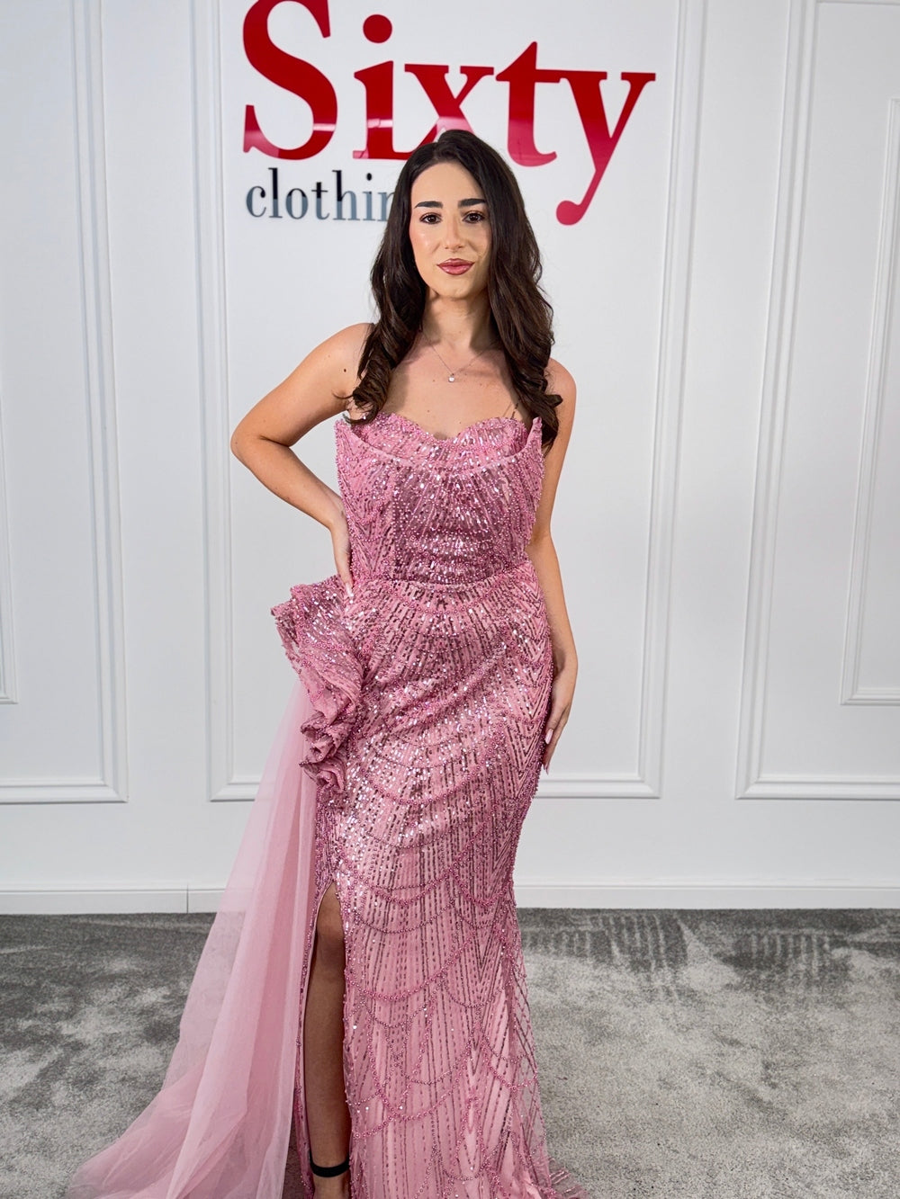 Rochie dantela cu perle Tea