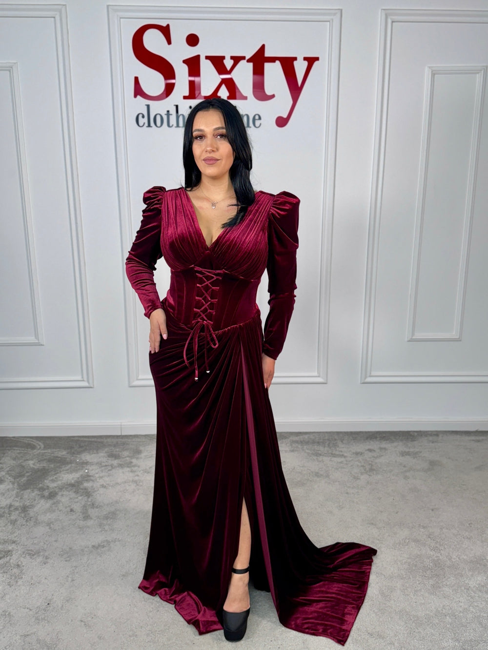 Rochie catifea Atena