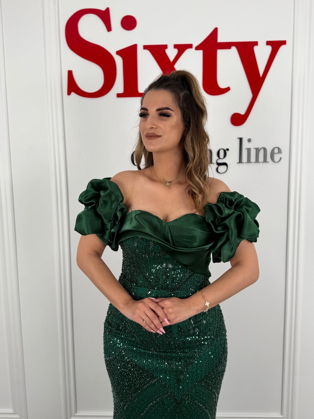 Rochie dantela cu paiete Aura