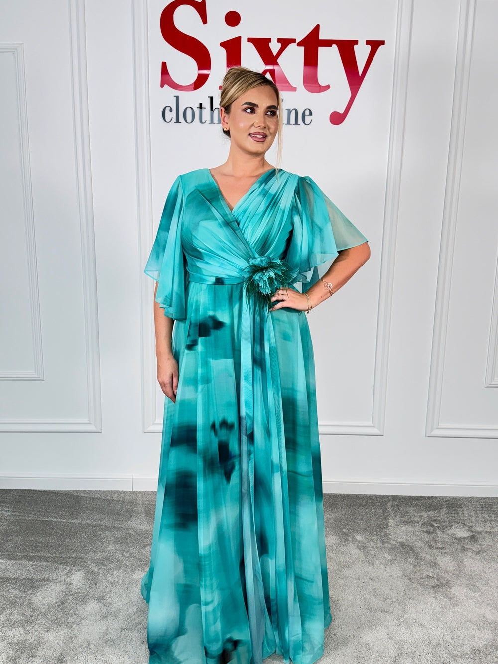 Rochie voal cu imprimeu Valencia