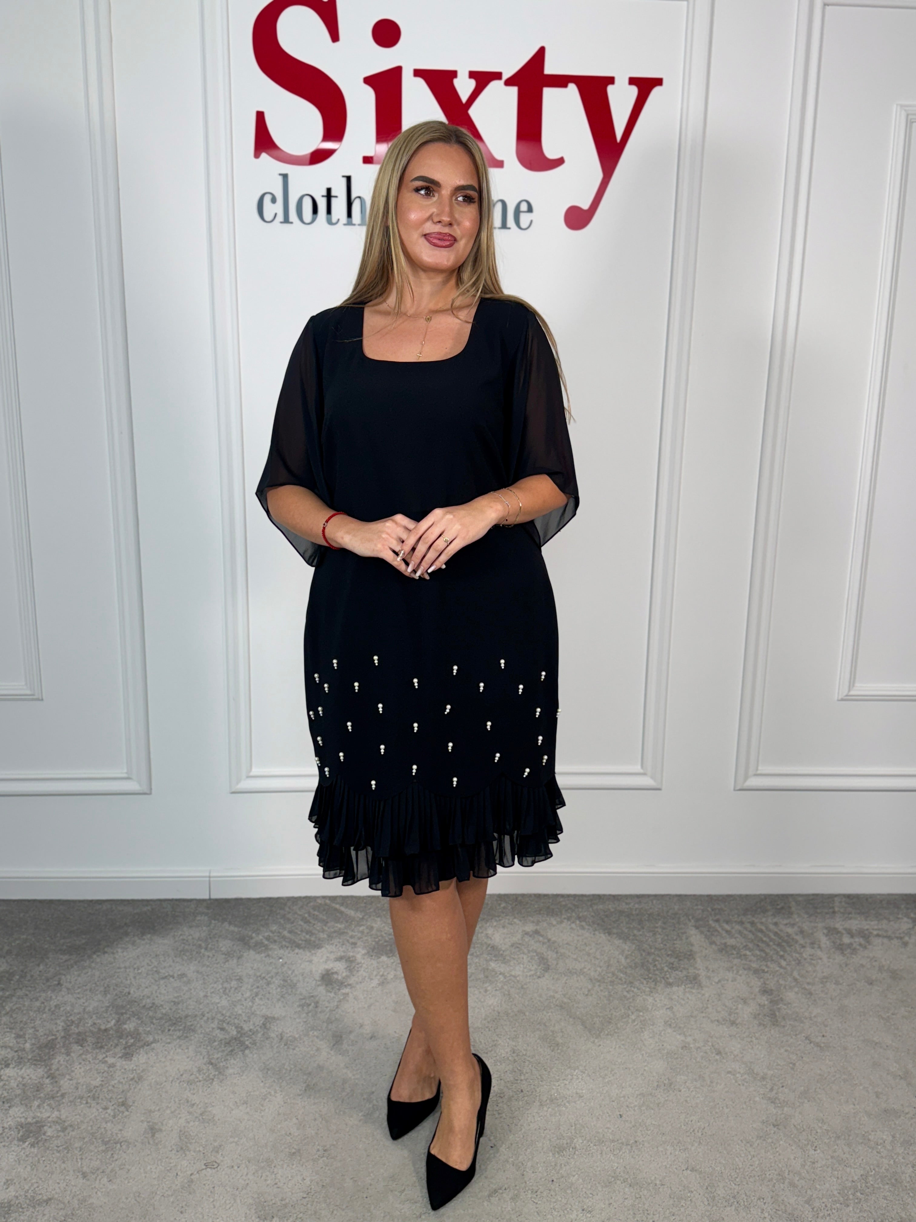 Rochie stofa cu perle Kaya