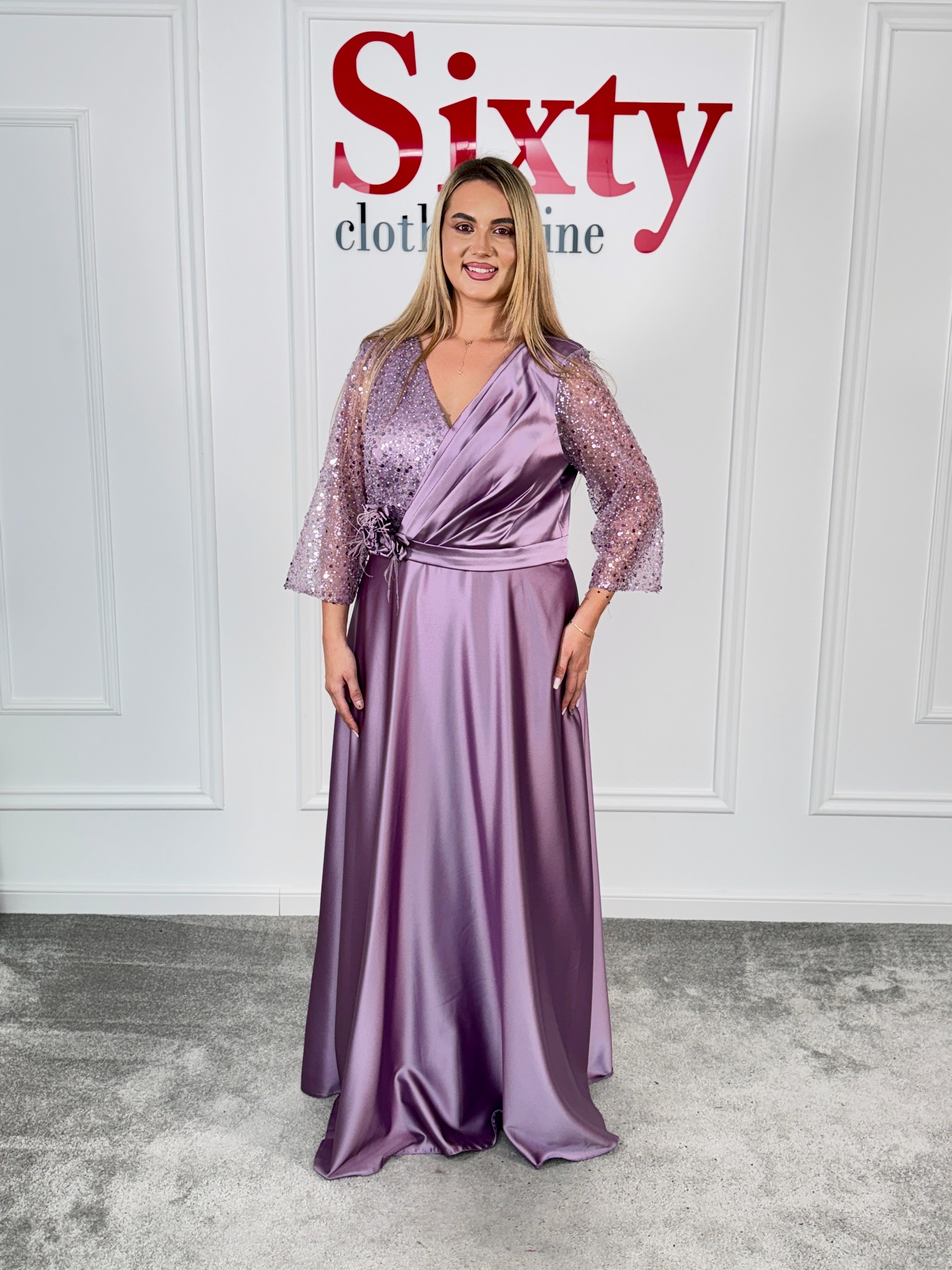 Rochie tafta cu paiete Eselia