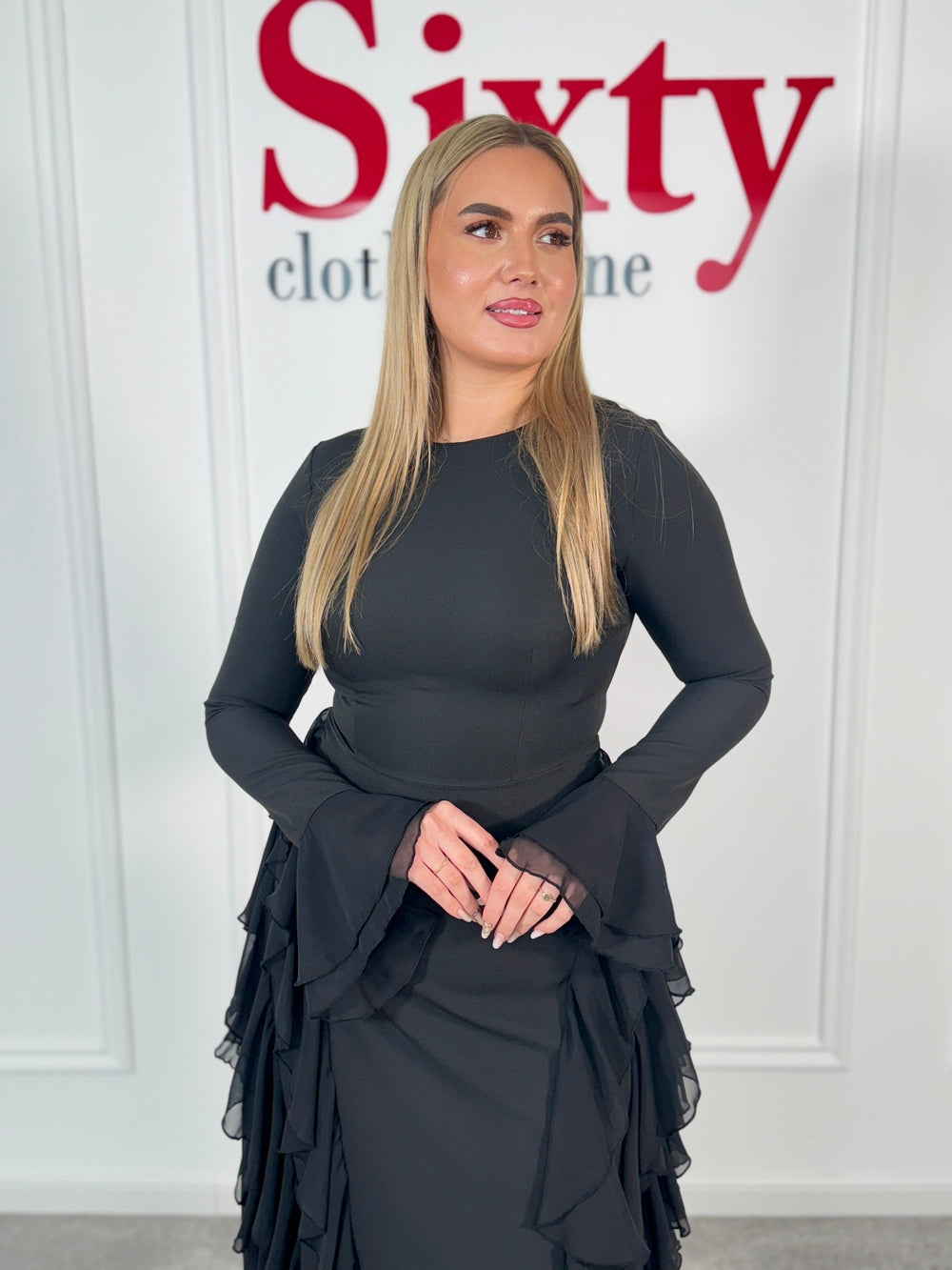 Rochie stofa cu volane Aziray