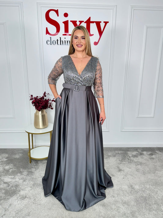 Rochie tafta cu paiete Claris