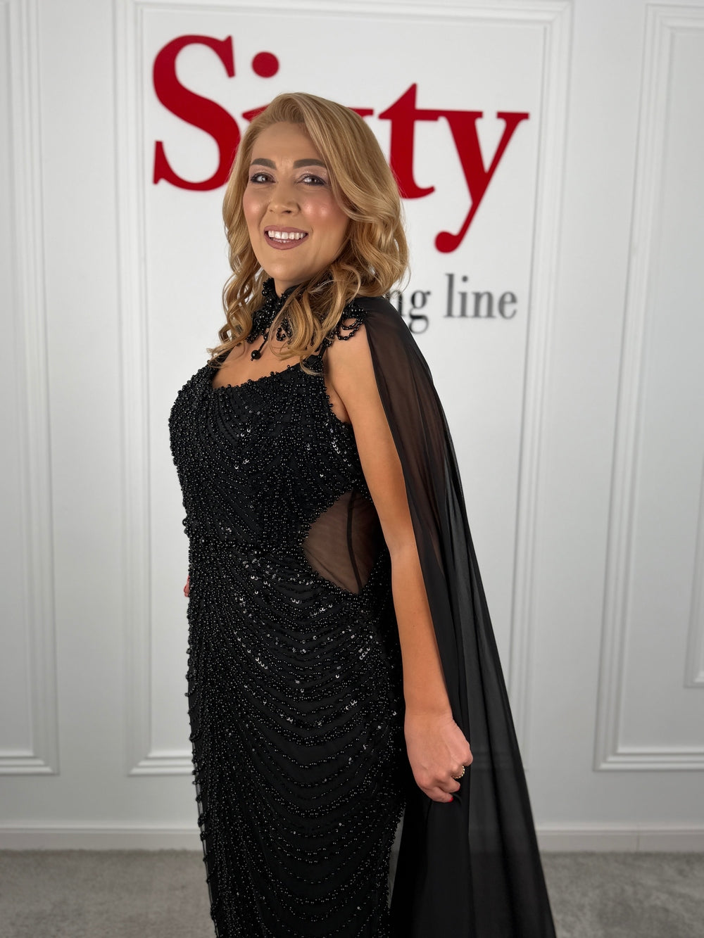 Rochie dantela cu perle Eden
