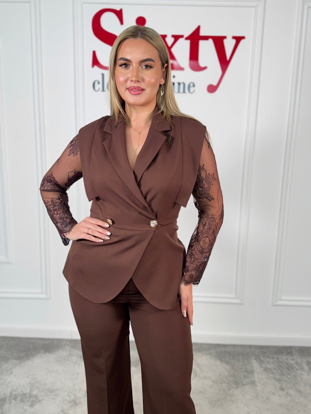 Compleu stofa cu dantela Giulia