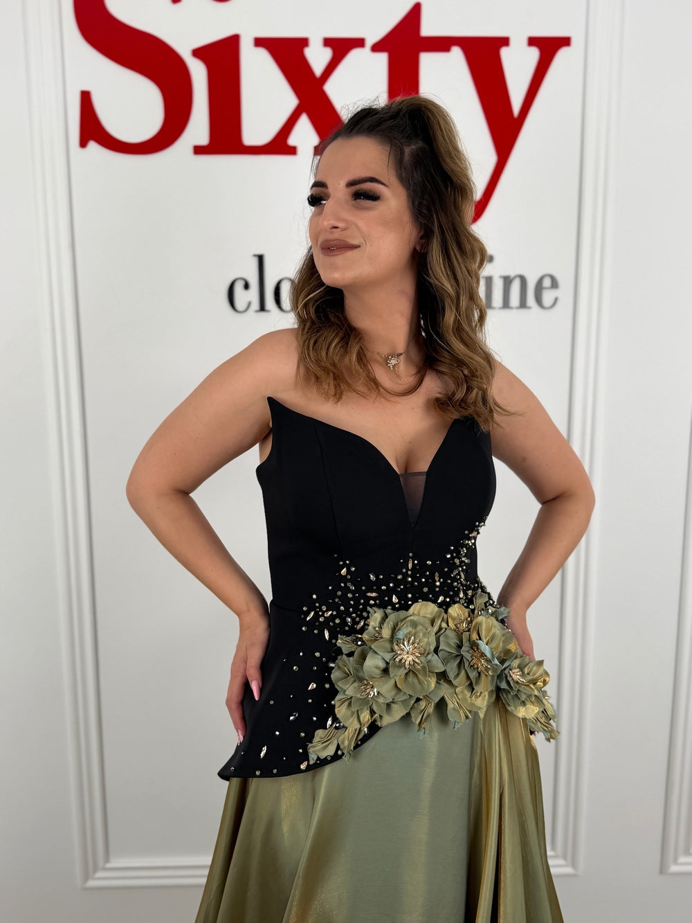 Rochie tafta satinata Coral
