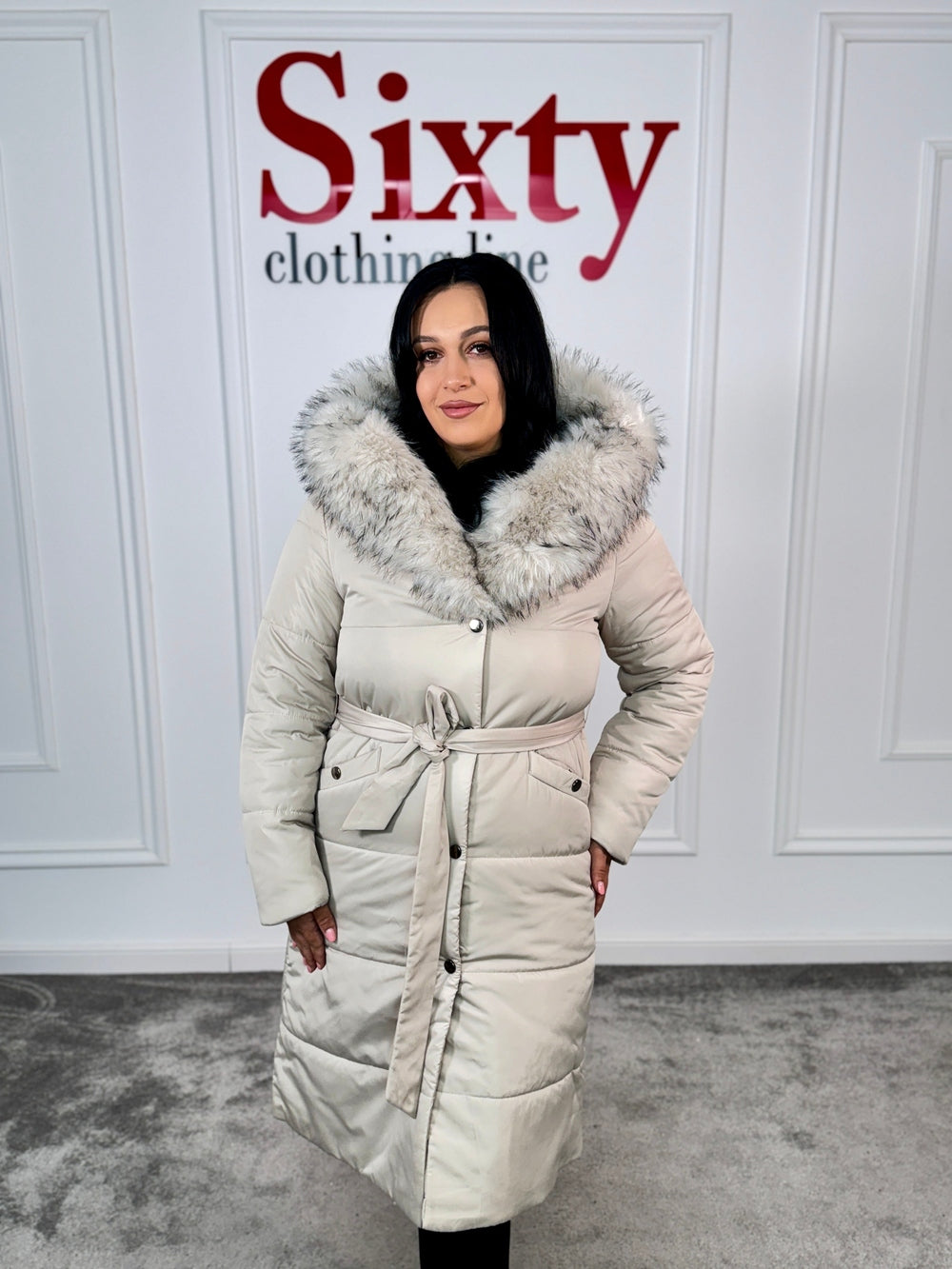 Geaca fas cu blana ecologica Lora