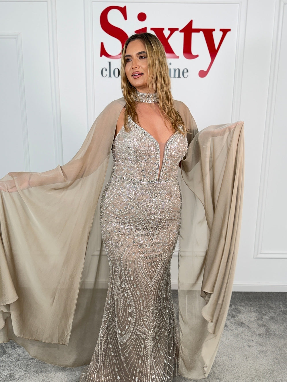 Rochie dantela cu pietre Dori