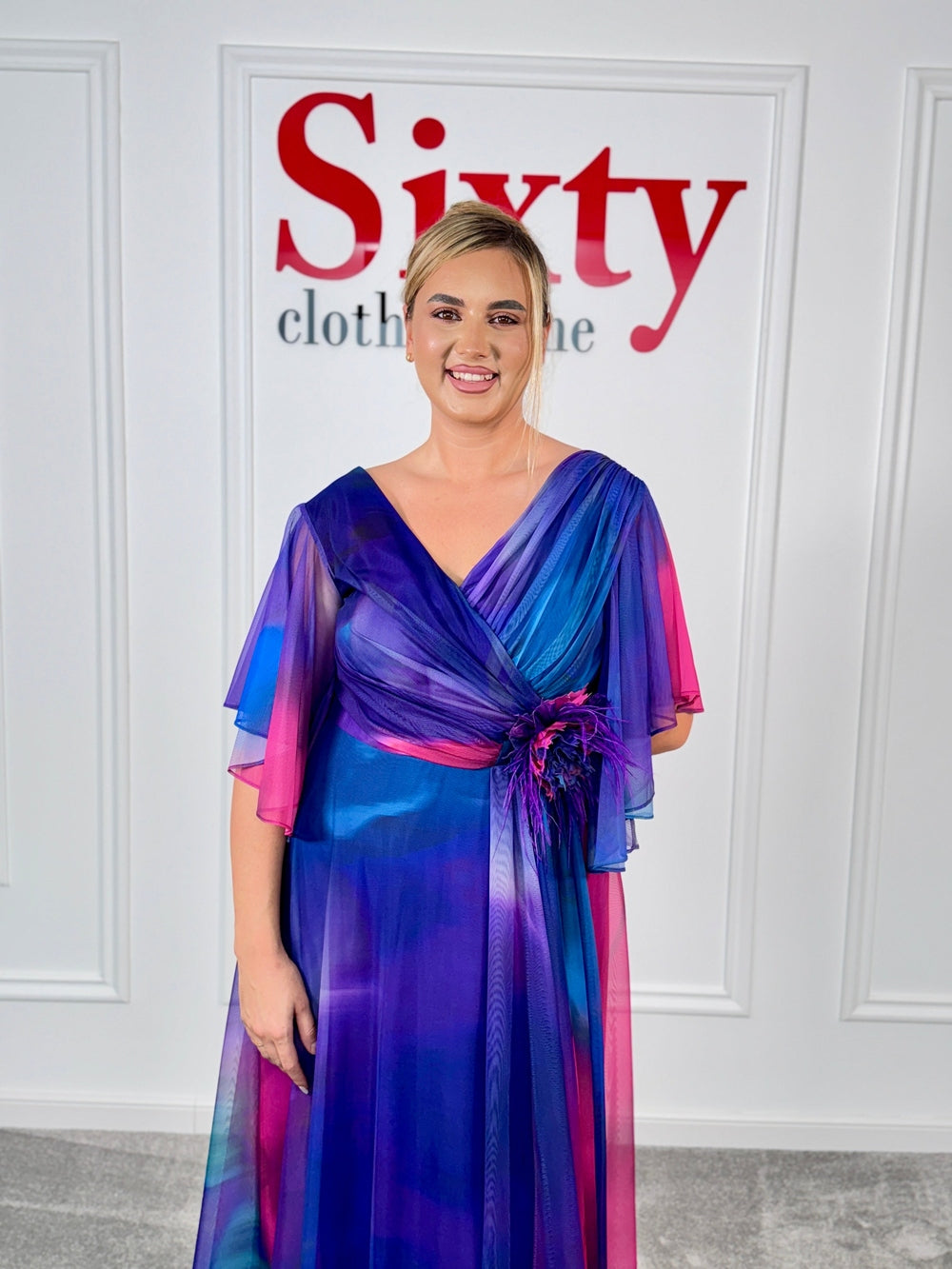 Rochie voal cu imprimeu Valencia