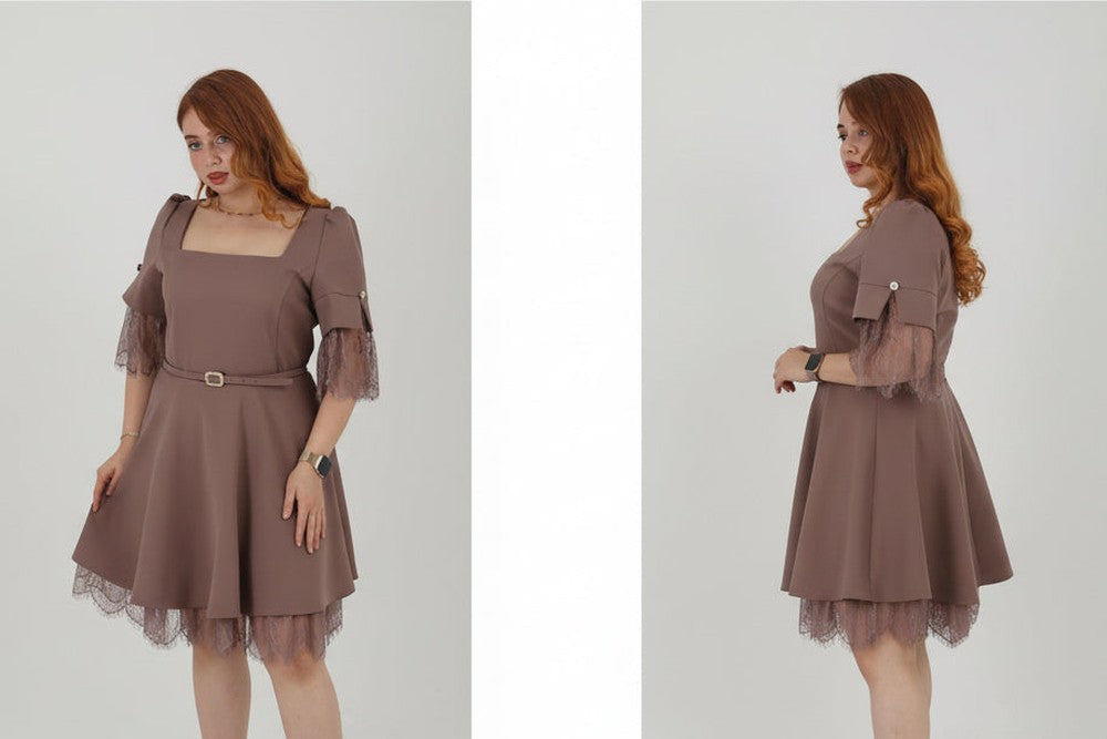 Rochie stofa cu dantela Rosalia