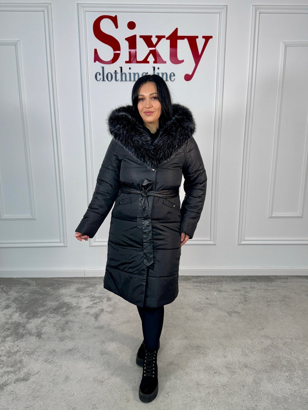 Geaca fas cu blana ecologica Lora