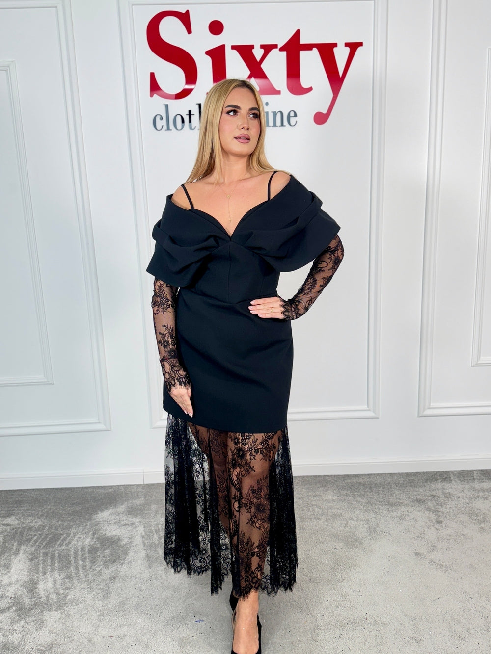 Rochie stofa cu dantela Esra