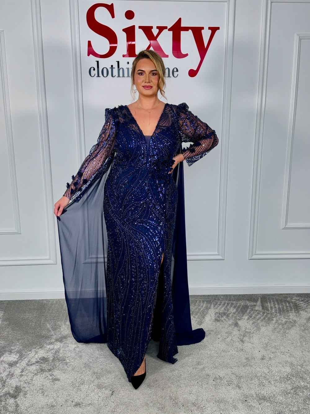 Rochie dantela cu paiete Thalida