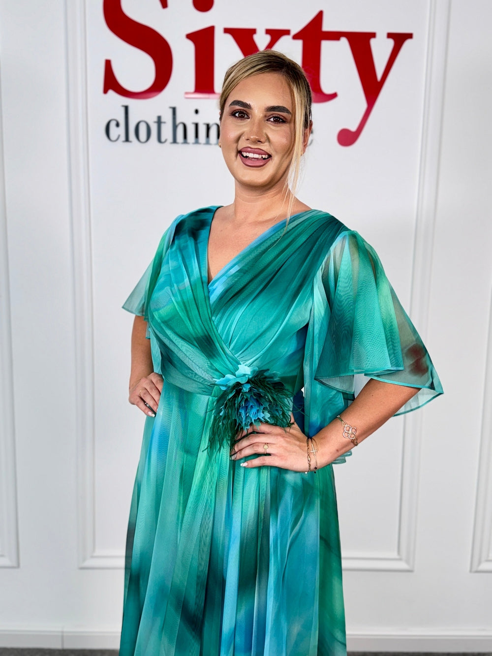 Rochie voal cu imprimeu Sarah