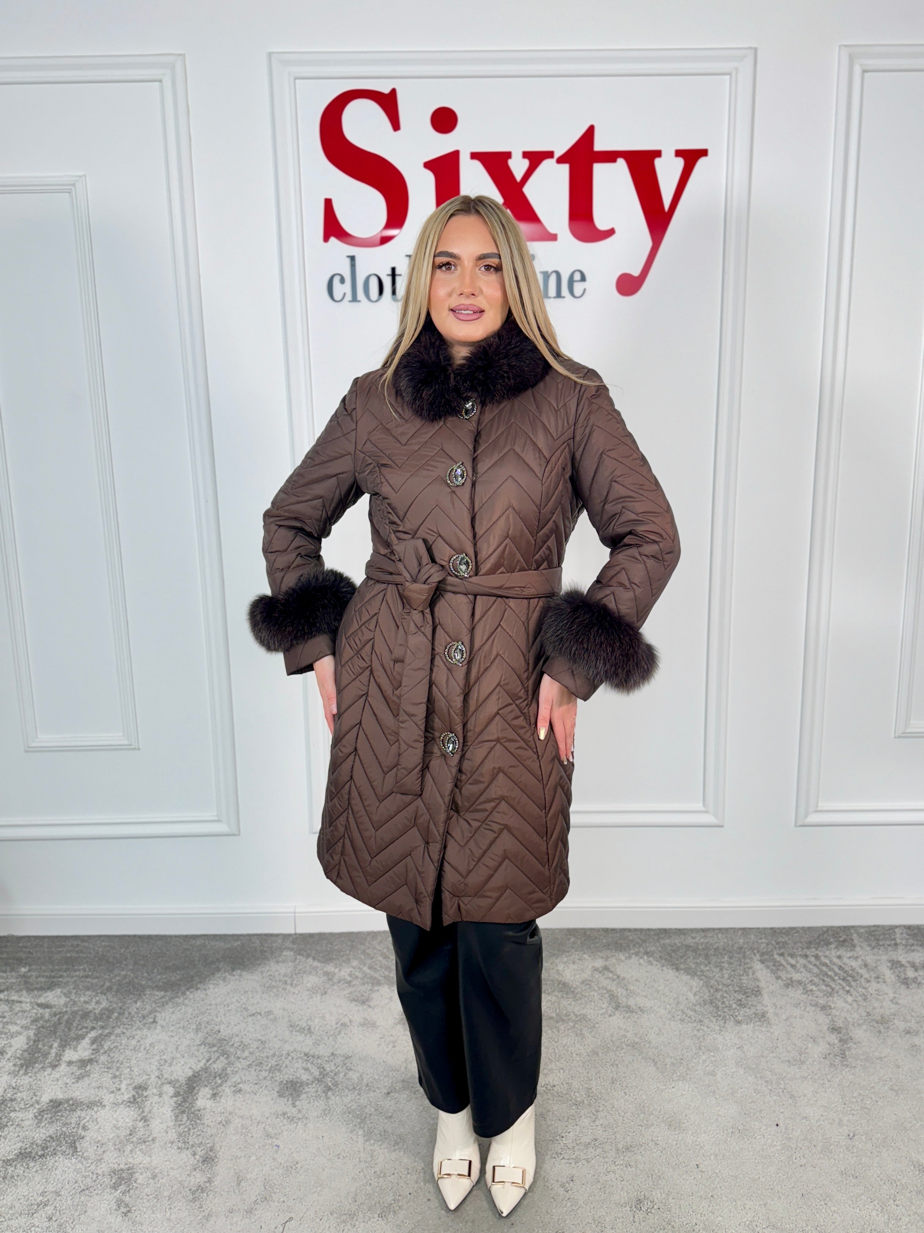 Palton fas cu blana naturala Miria