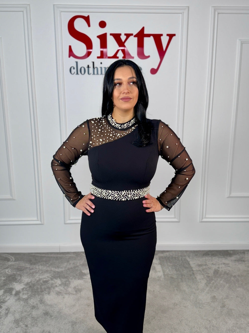 Rochie stofa cu perle Adora