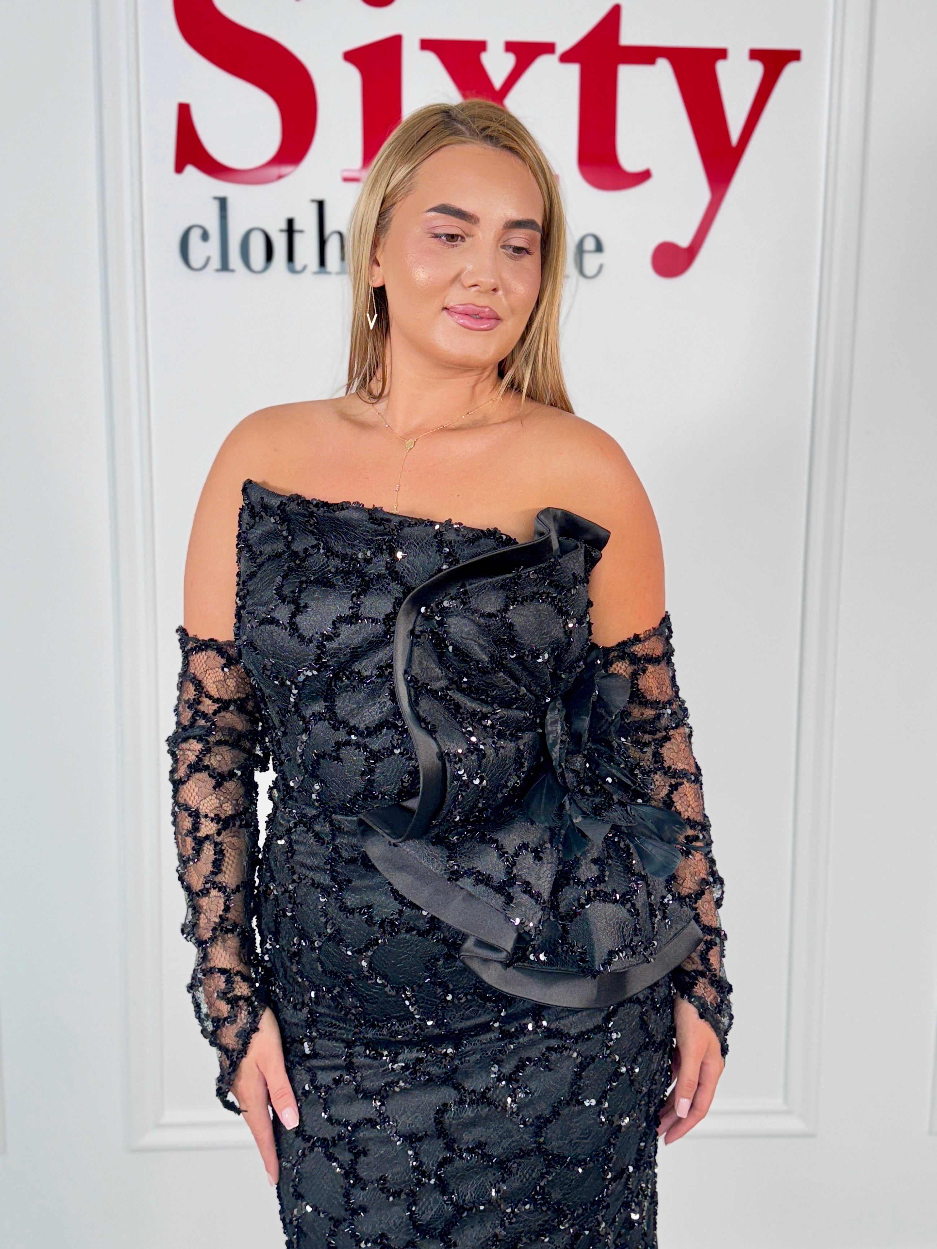 Rochie dantela cu paiete Meleim