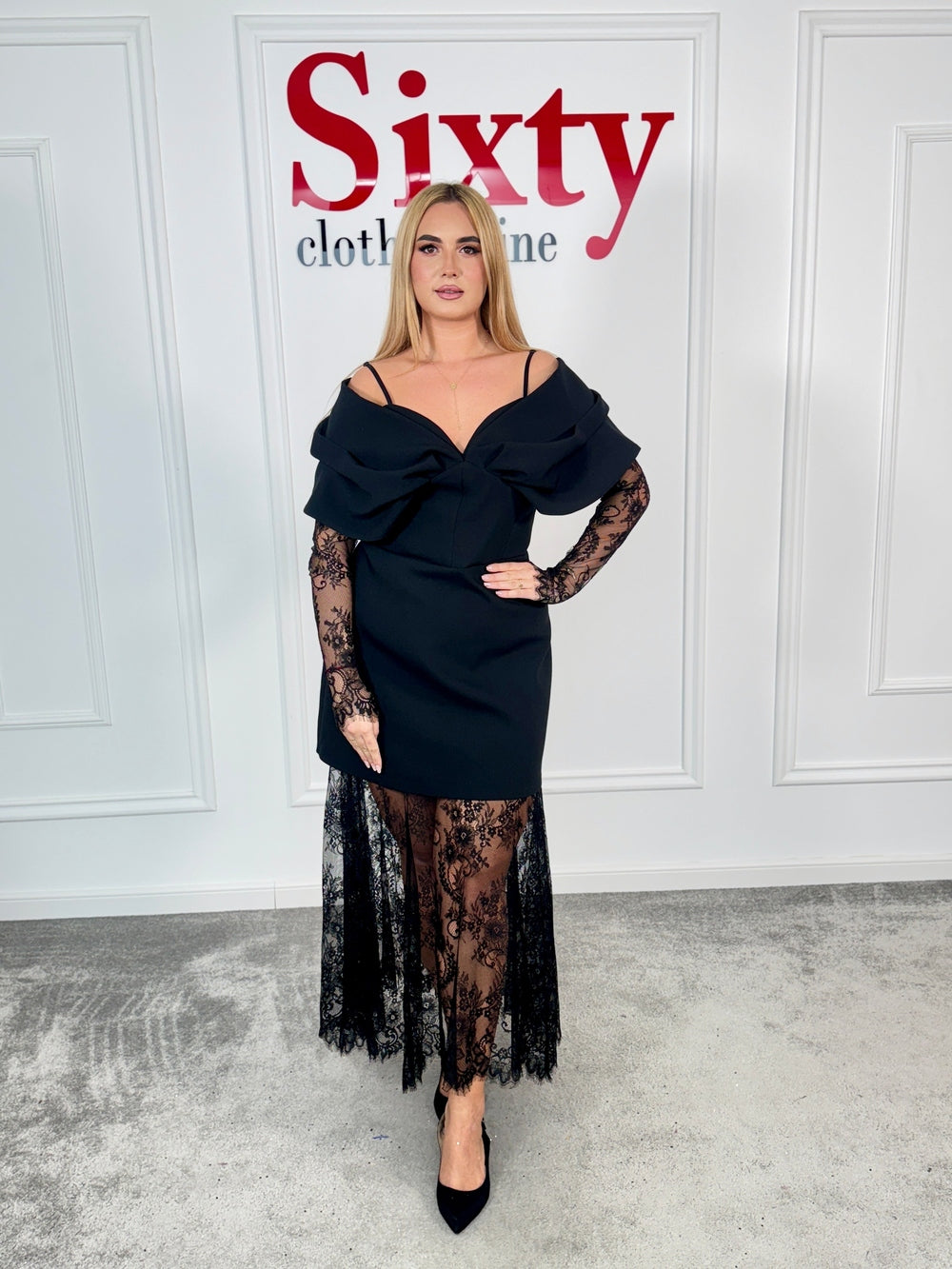 Rochie stofa cu dantela Esra