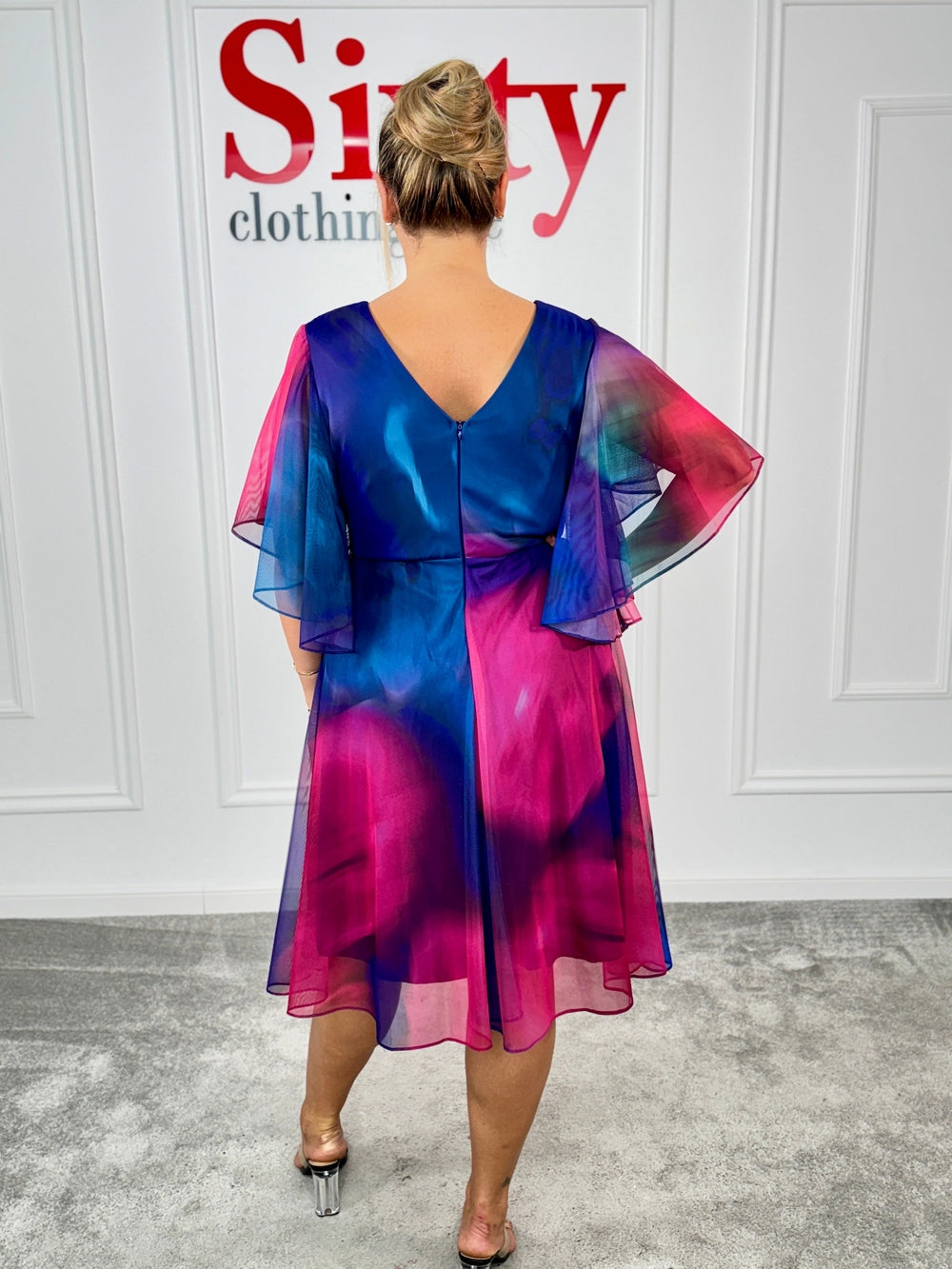 Rochie voal cu imprimeu Sarah