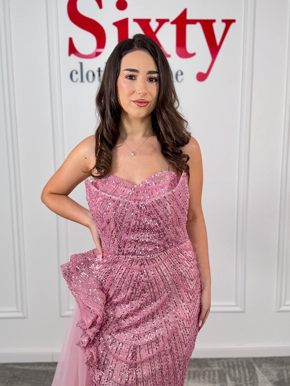 Rochie dantela cu perle Tea
