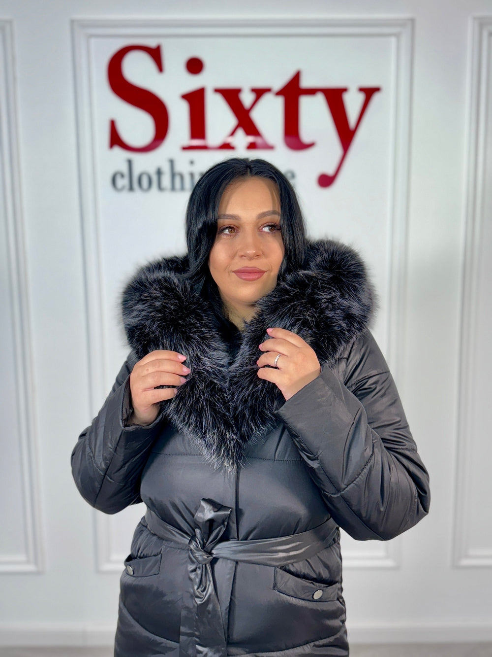 Geaca fas cu blana ecologica Lora