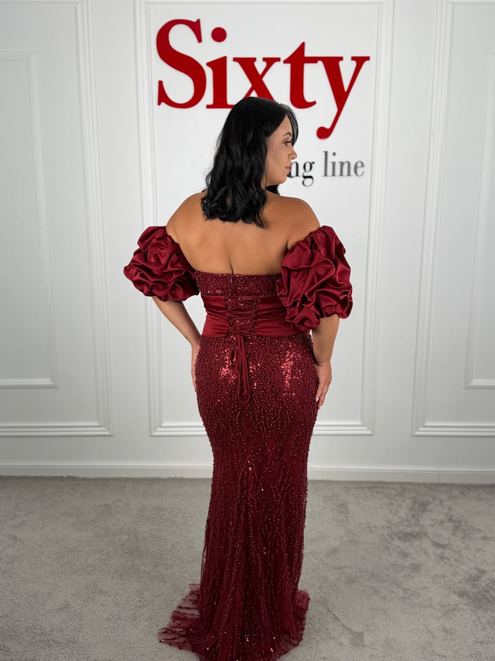 Rochie cu perle si pietre Queen
