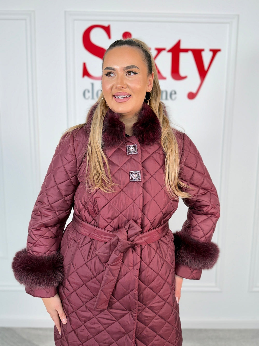 Palton fas cu blana naturala Roua