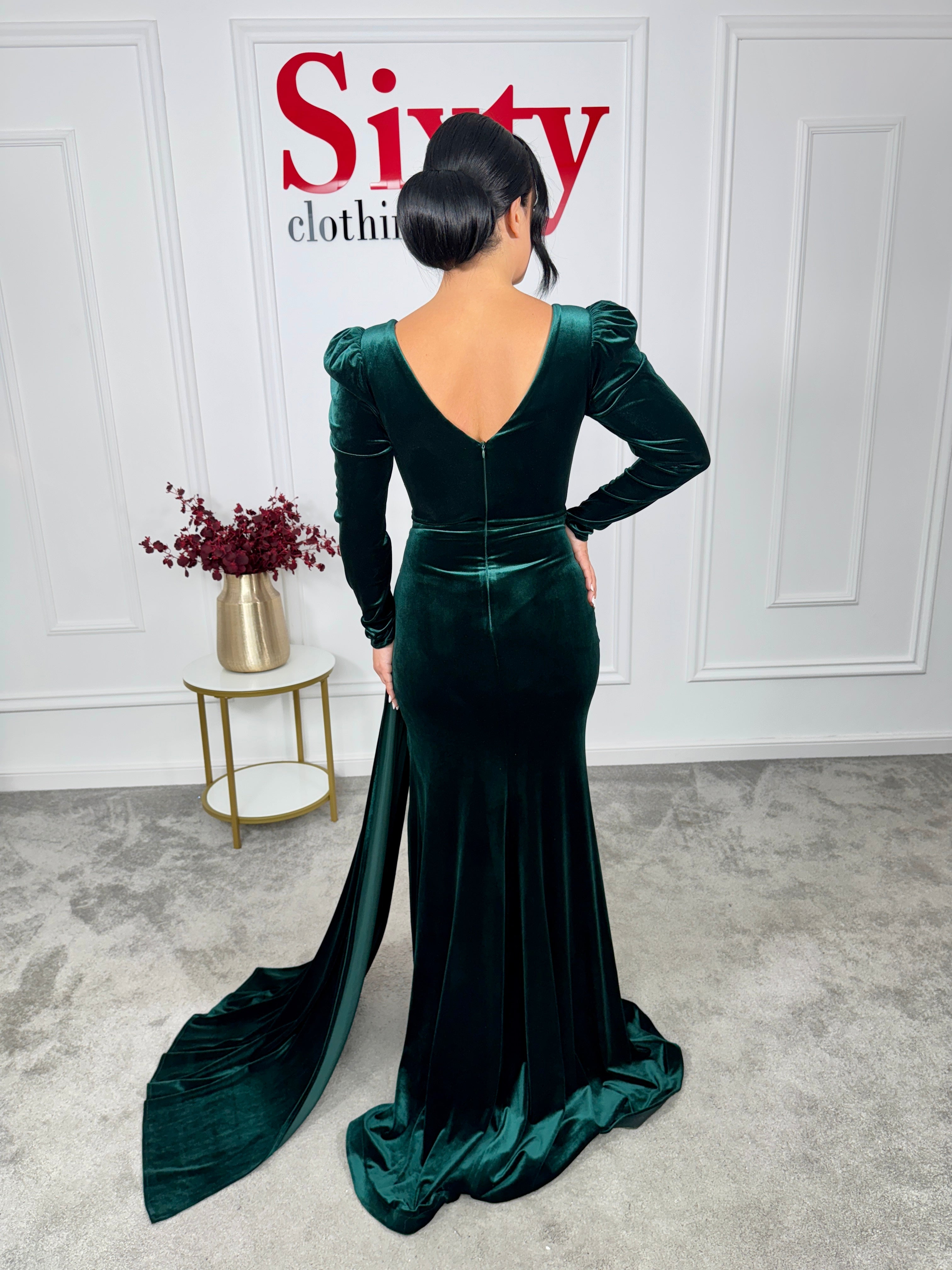 Rochie catifea cu pietre Odisea