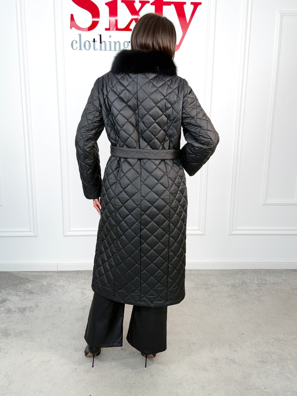 Palton fas cu blana naturala Chleo