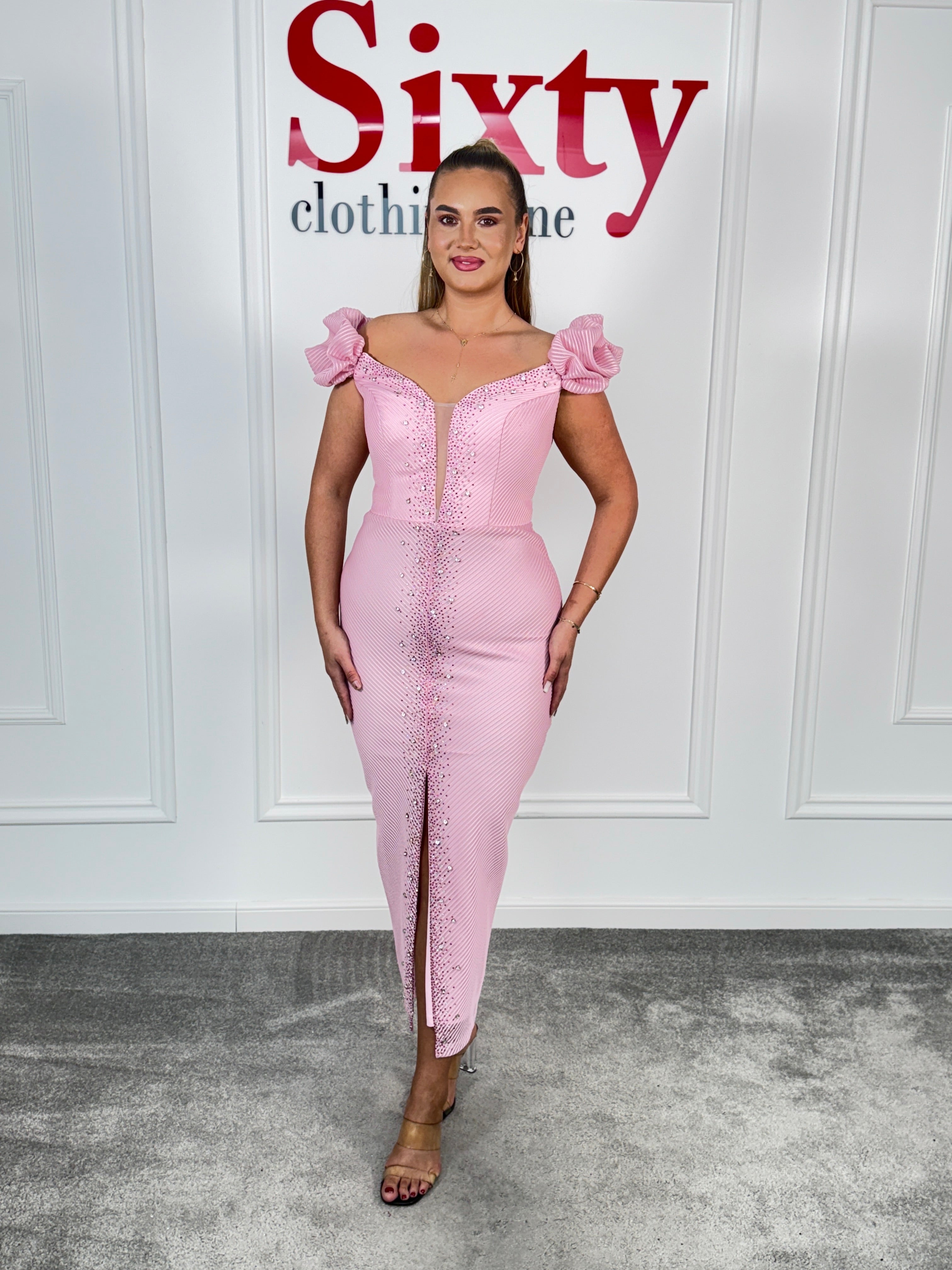 Rochie dantela cu pietre Catarina