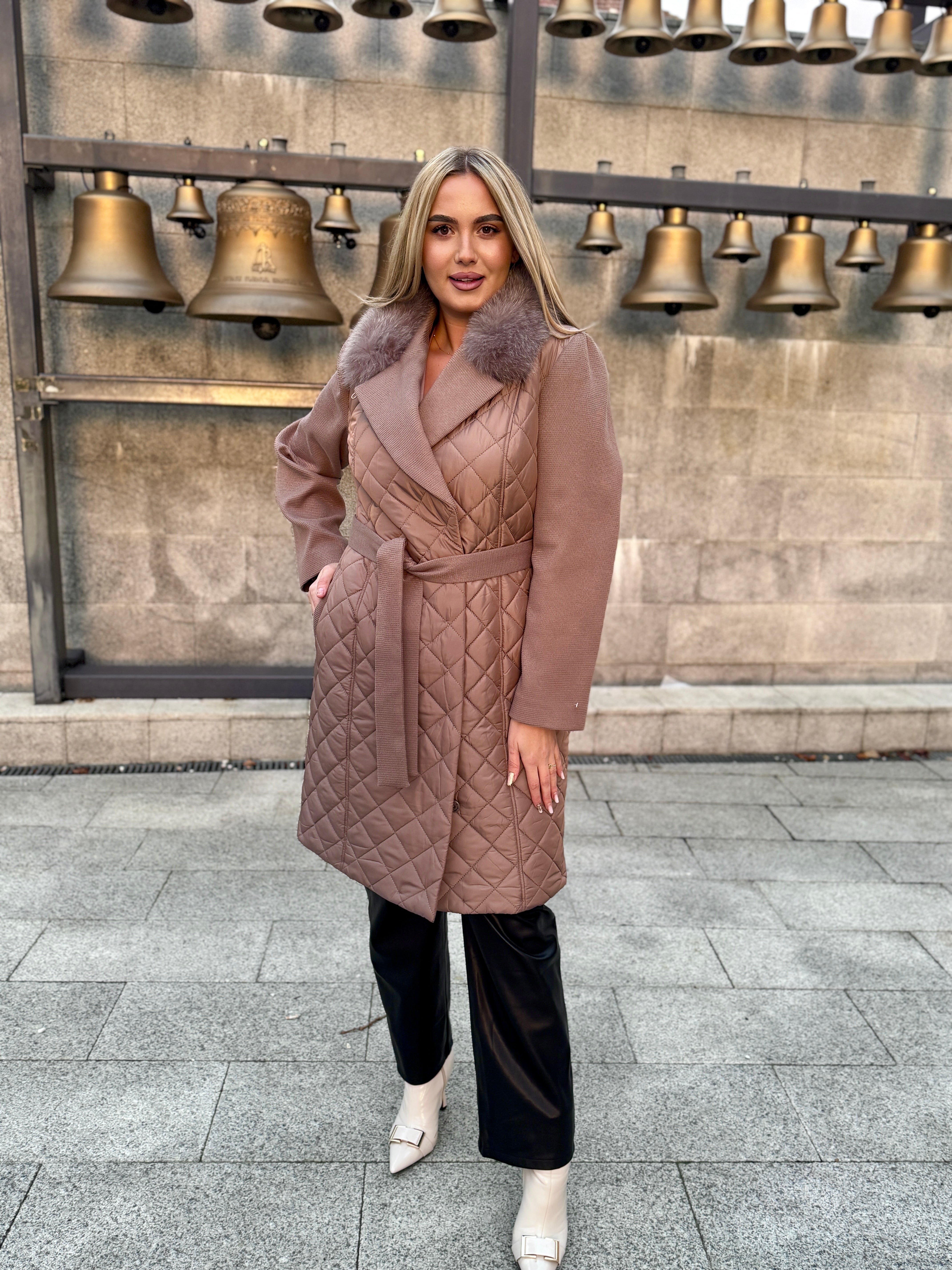 Palton fas cu blana naturala Erika