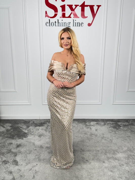 Rochie dantela cu paiete Adelia