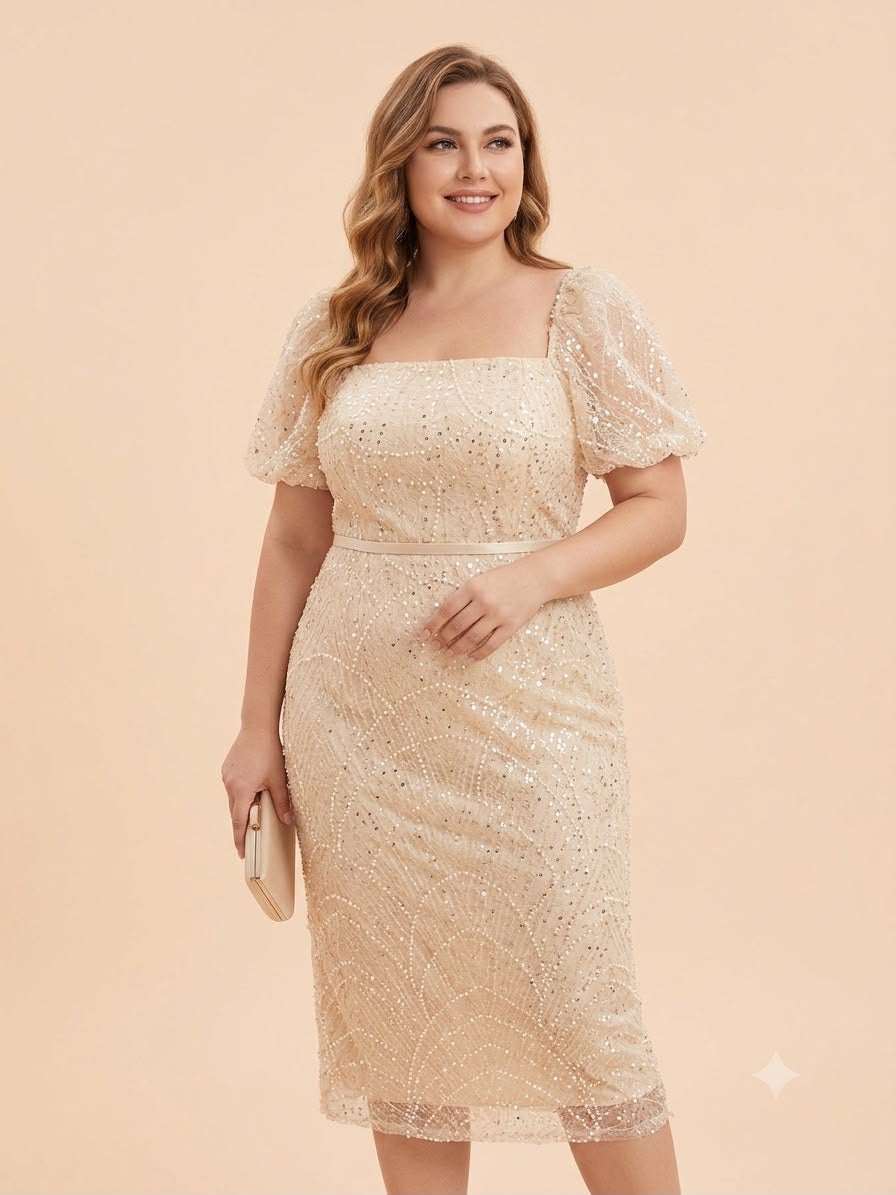 Rochie dantela cu paiete Erika
