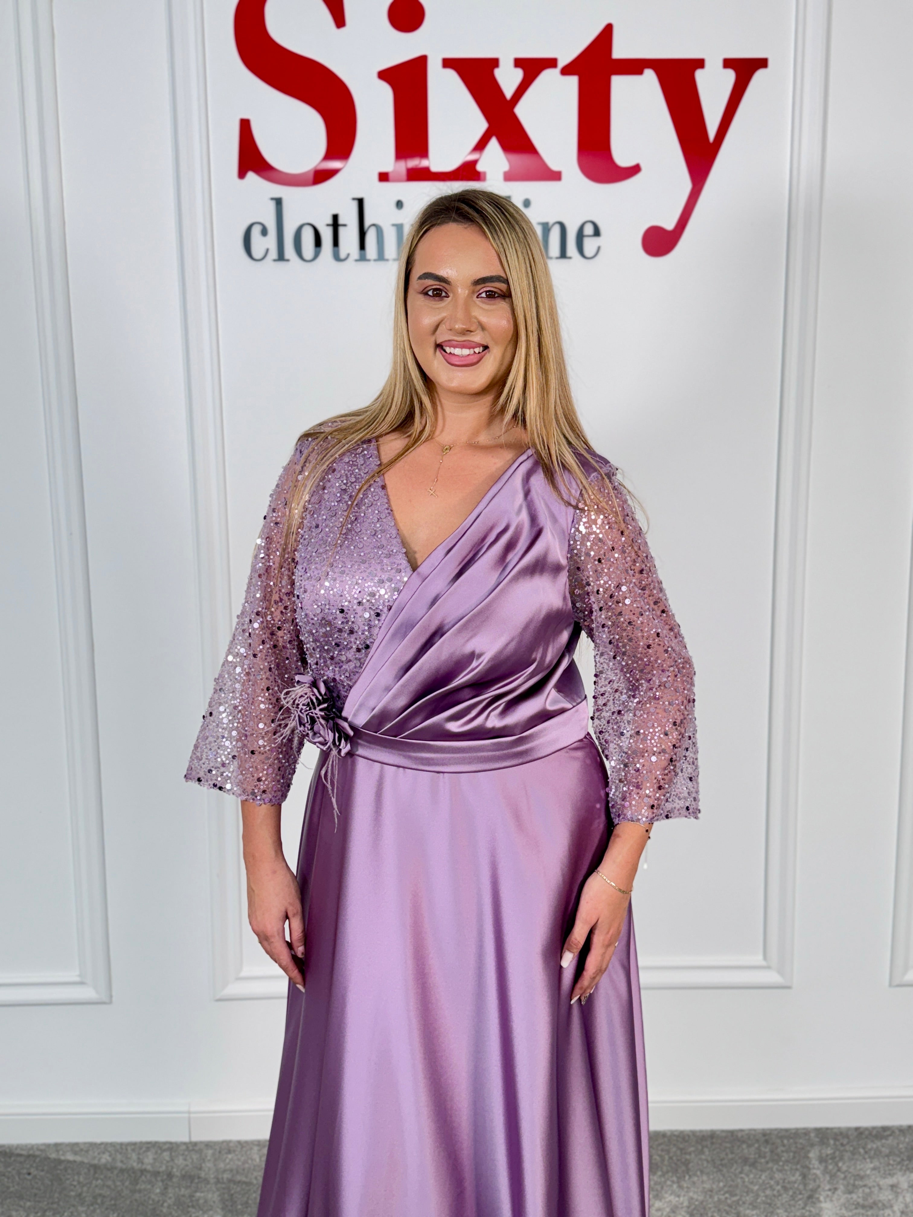 Rochie tafta cu paiete Eselia