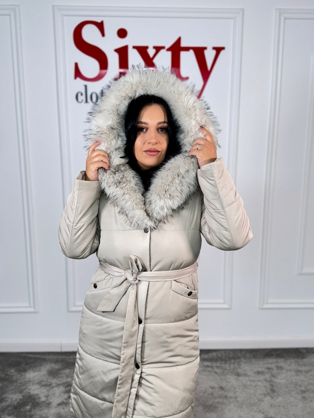 Geaca fas cu blana ecologica Lora