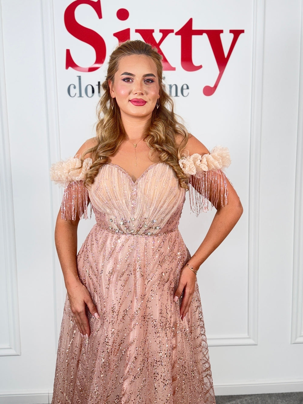 Rochie dantela cu sclipici Lexi