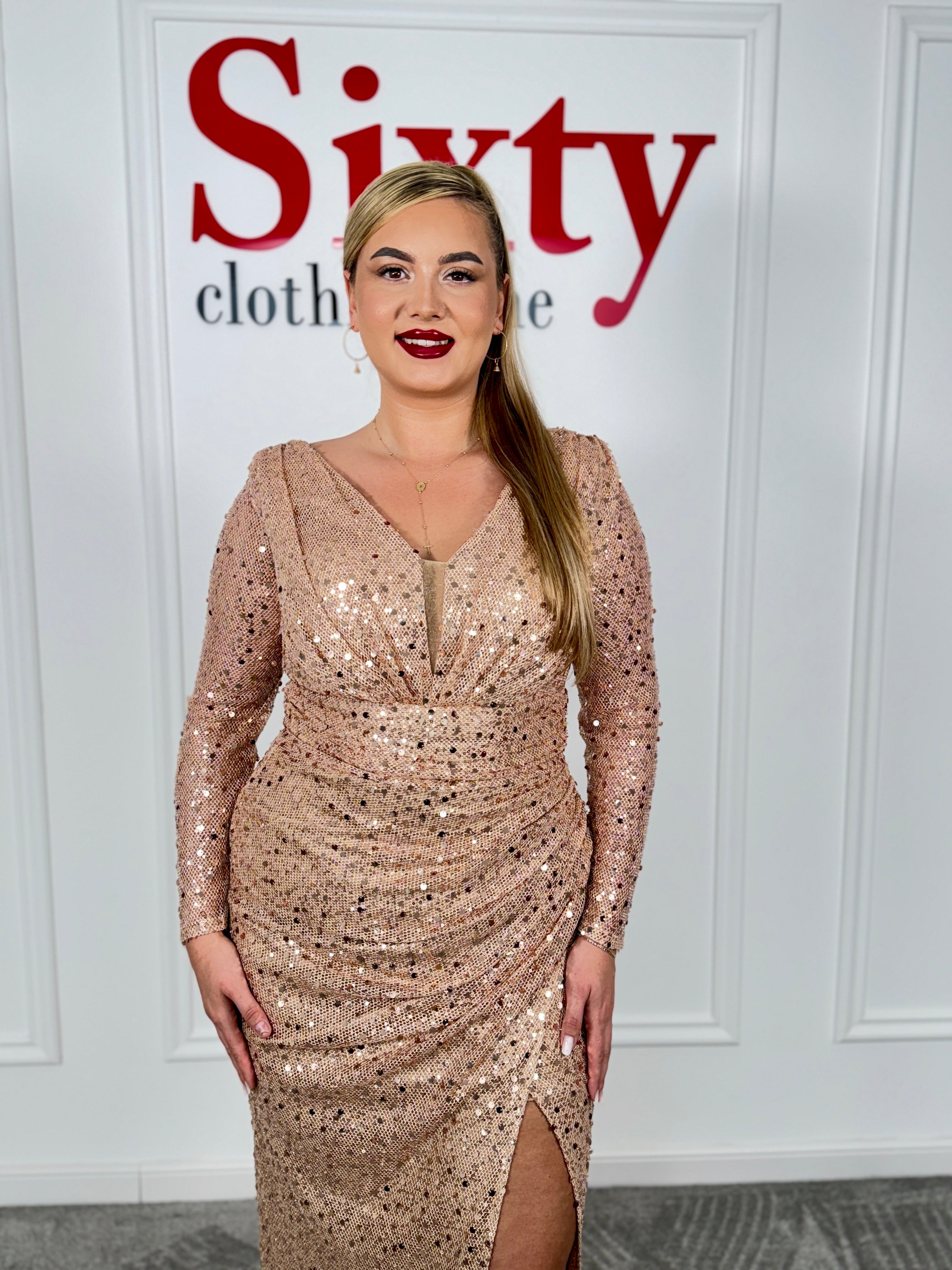 Rochie dantela cu paiete Party