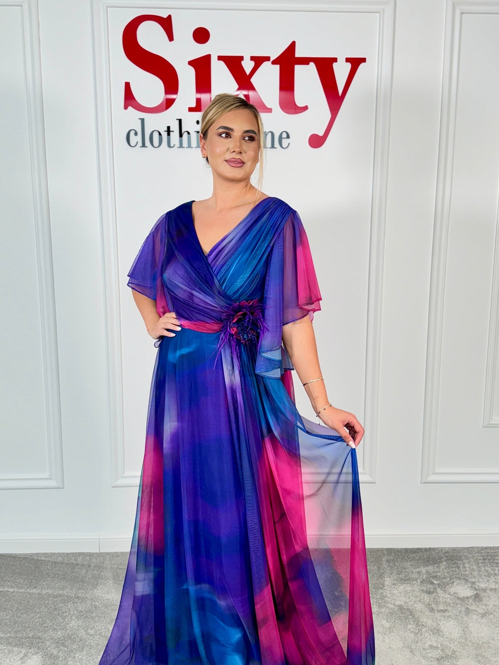 Rochie voal cu imprimeu Valencia