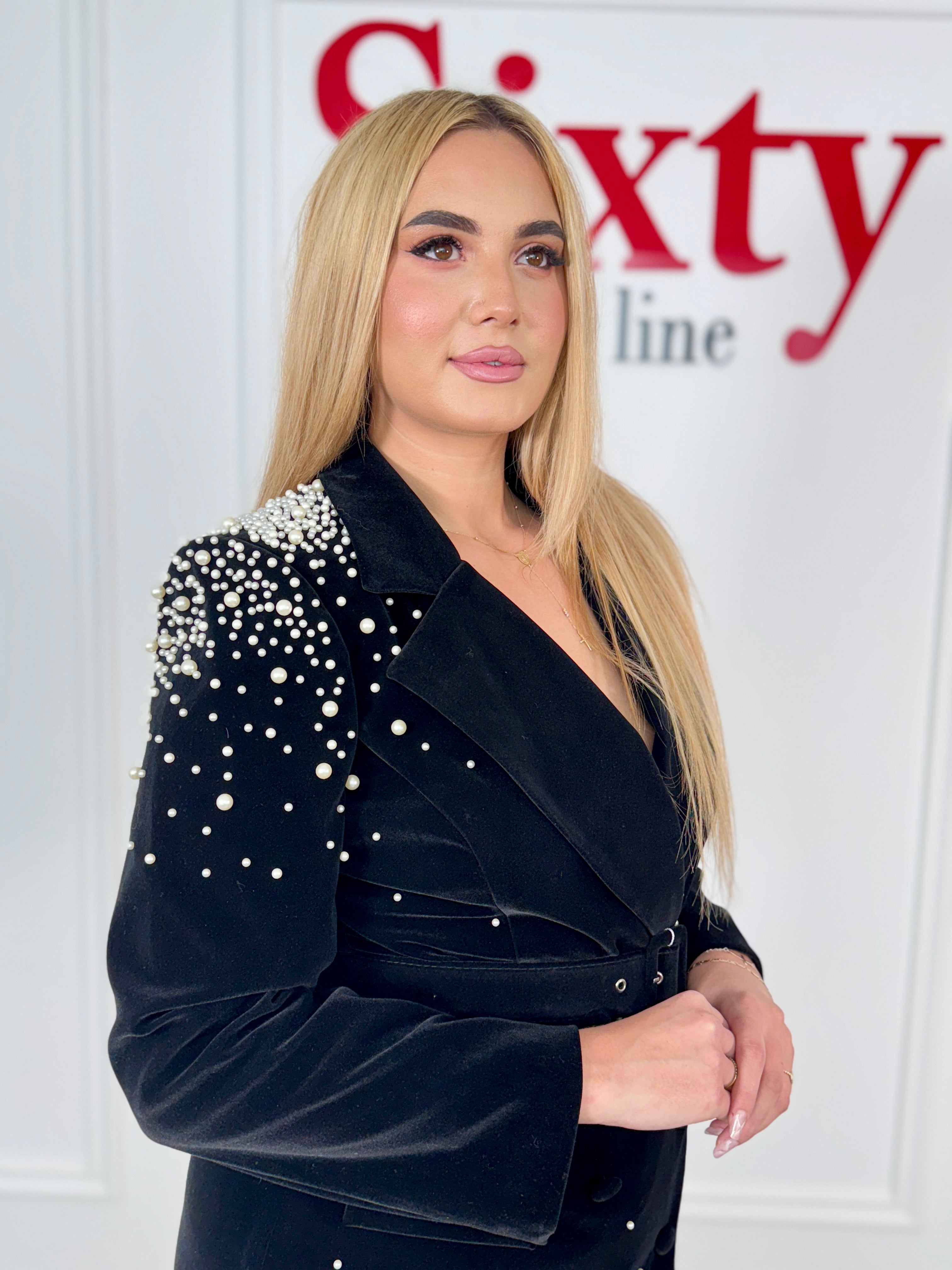 Rochie catifea tip sacou Jenifer