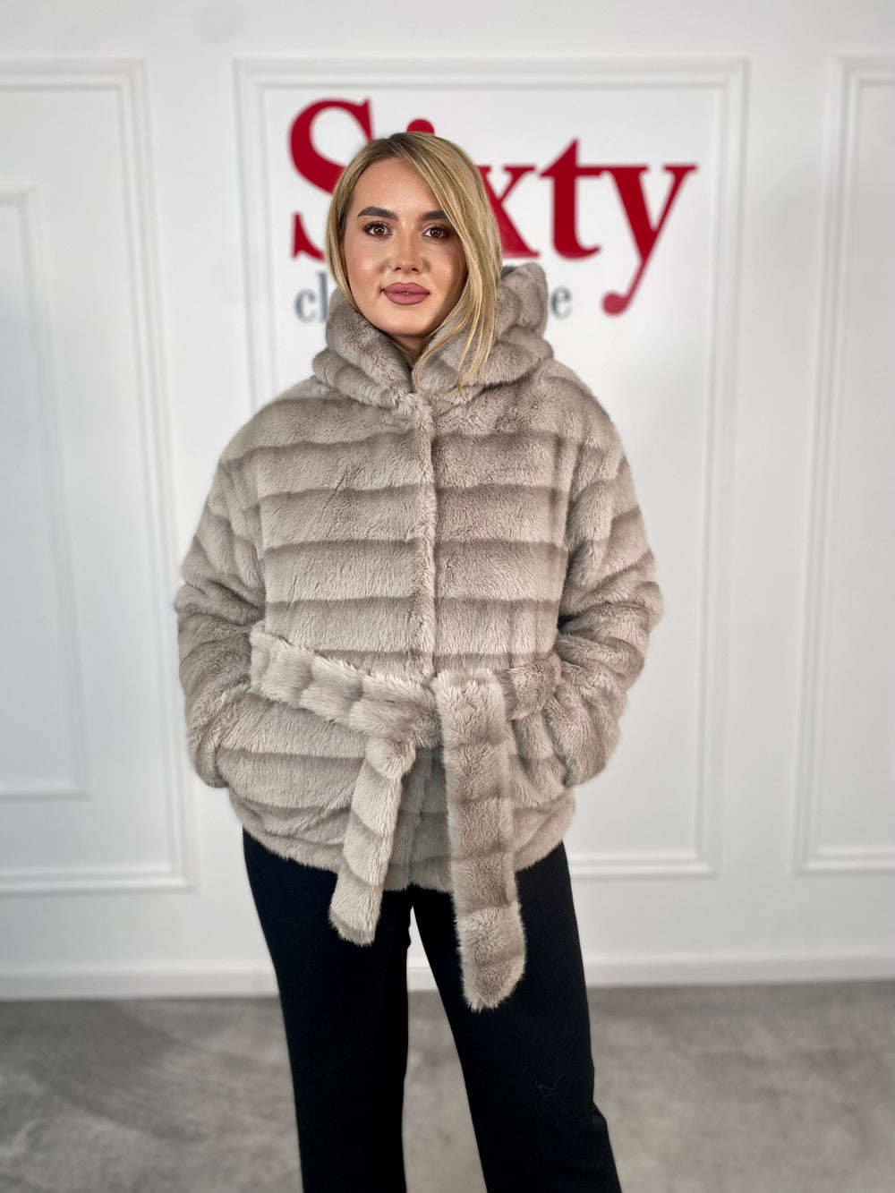 Geaca blana ecologica Doris