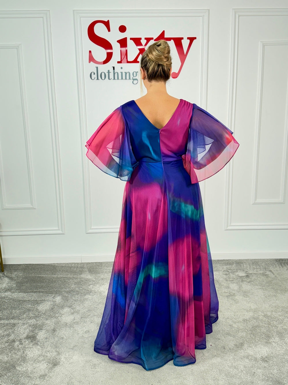 Rochie voal cu imprimeu Valencia