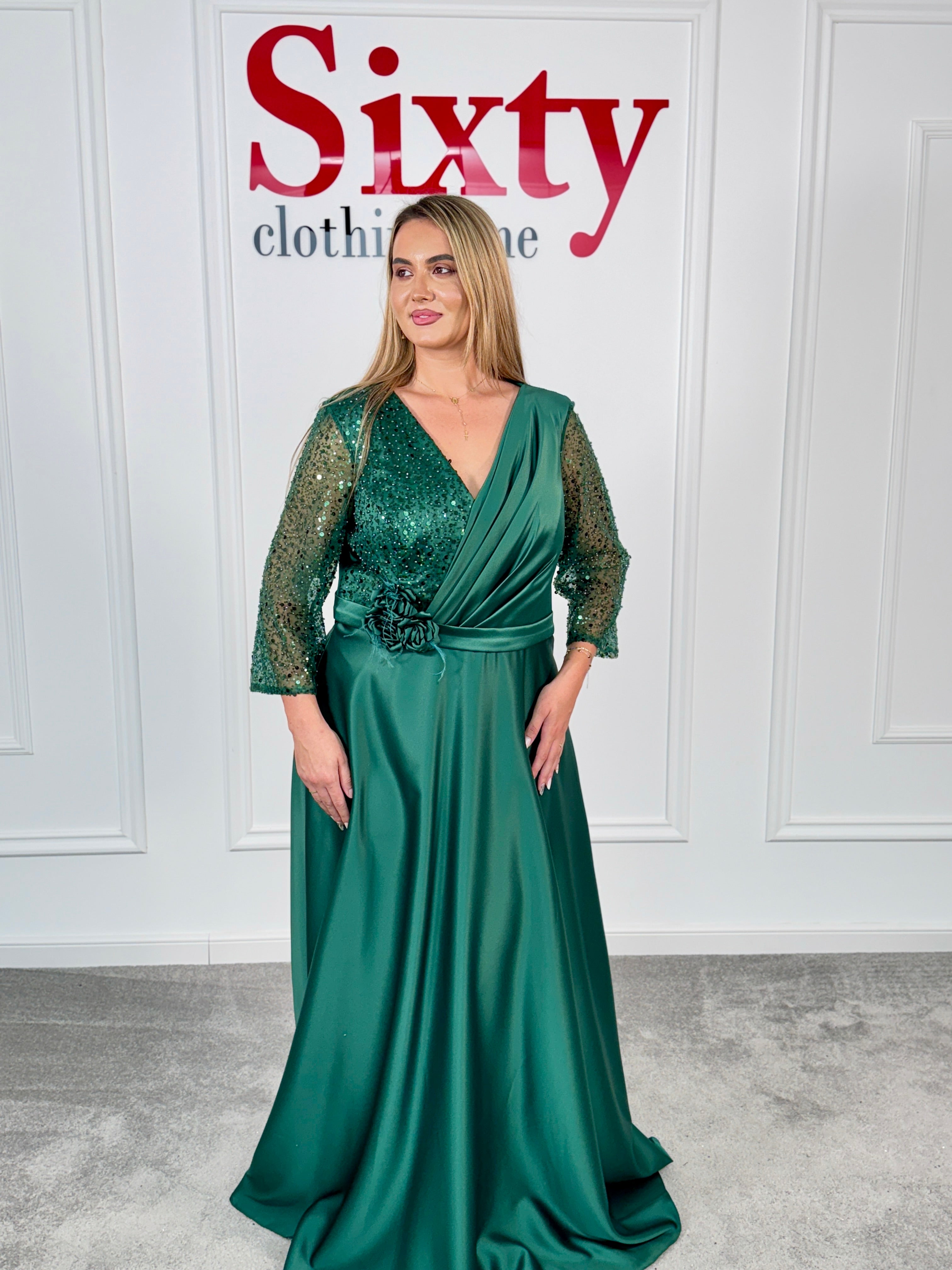 Rochie tafta cu paiete Eselia