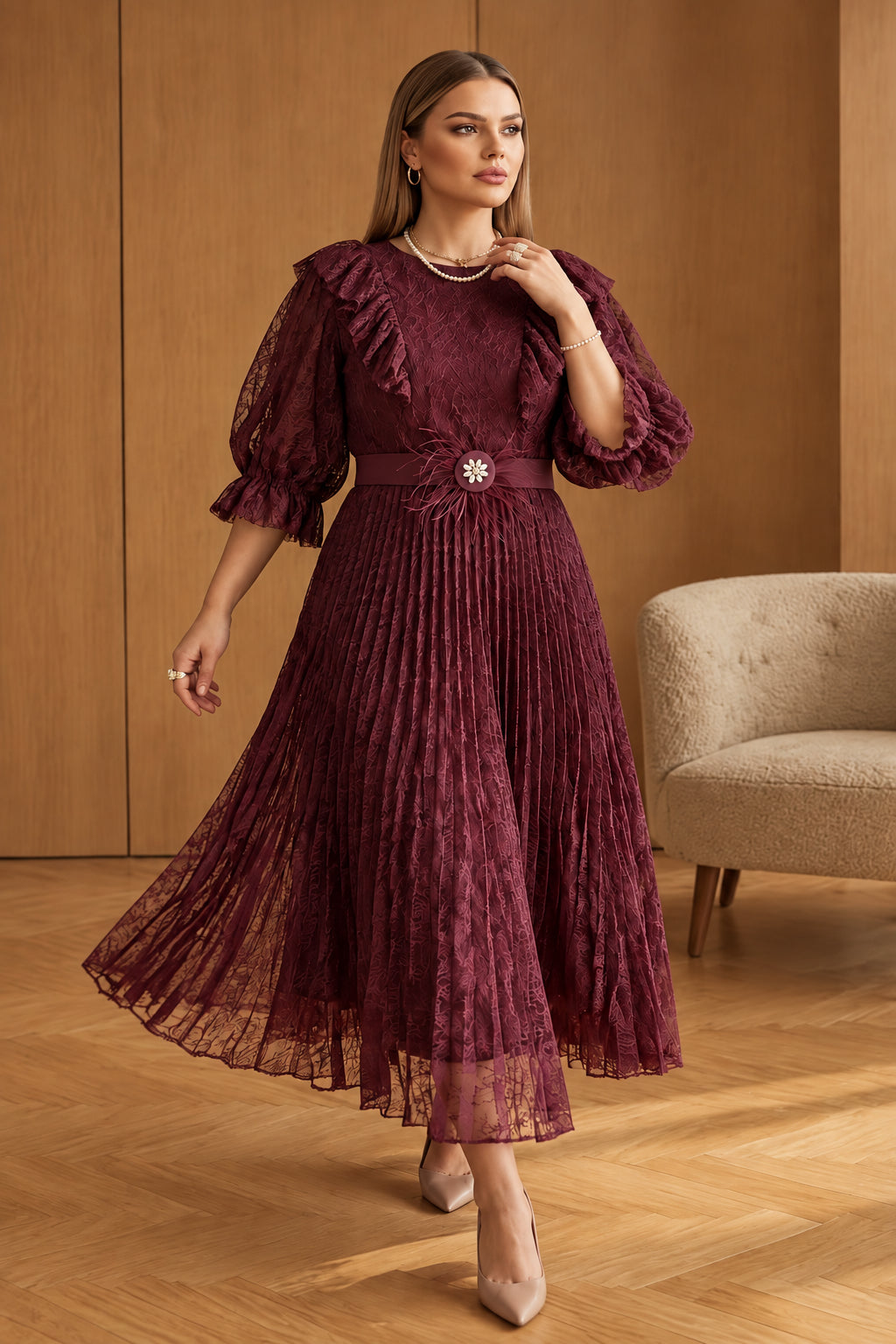 Rochie dantela Zele
