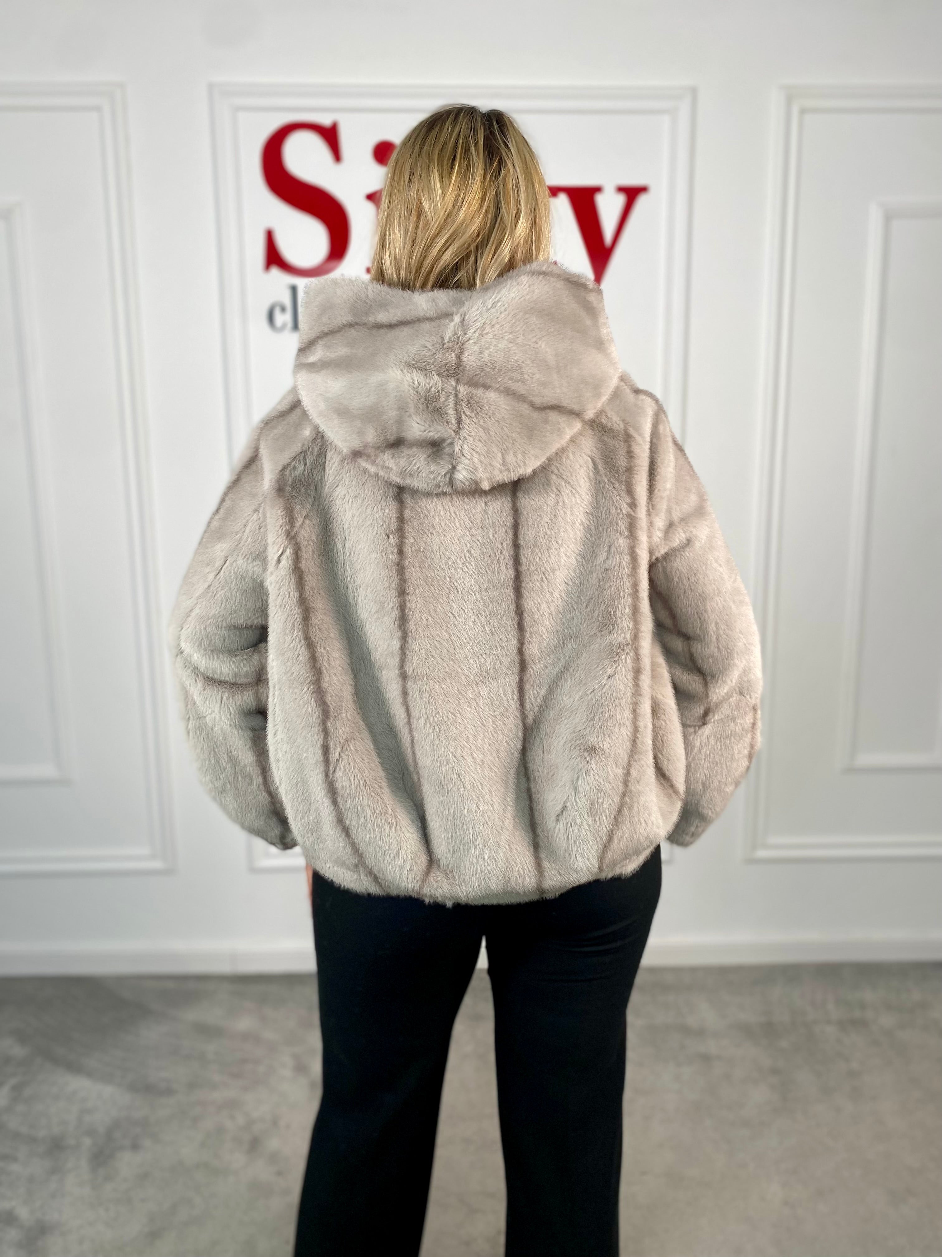 Geaca blana ecologica Oli