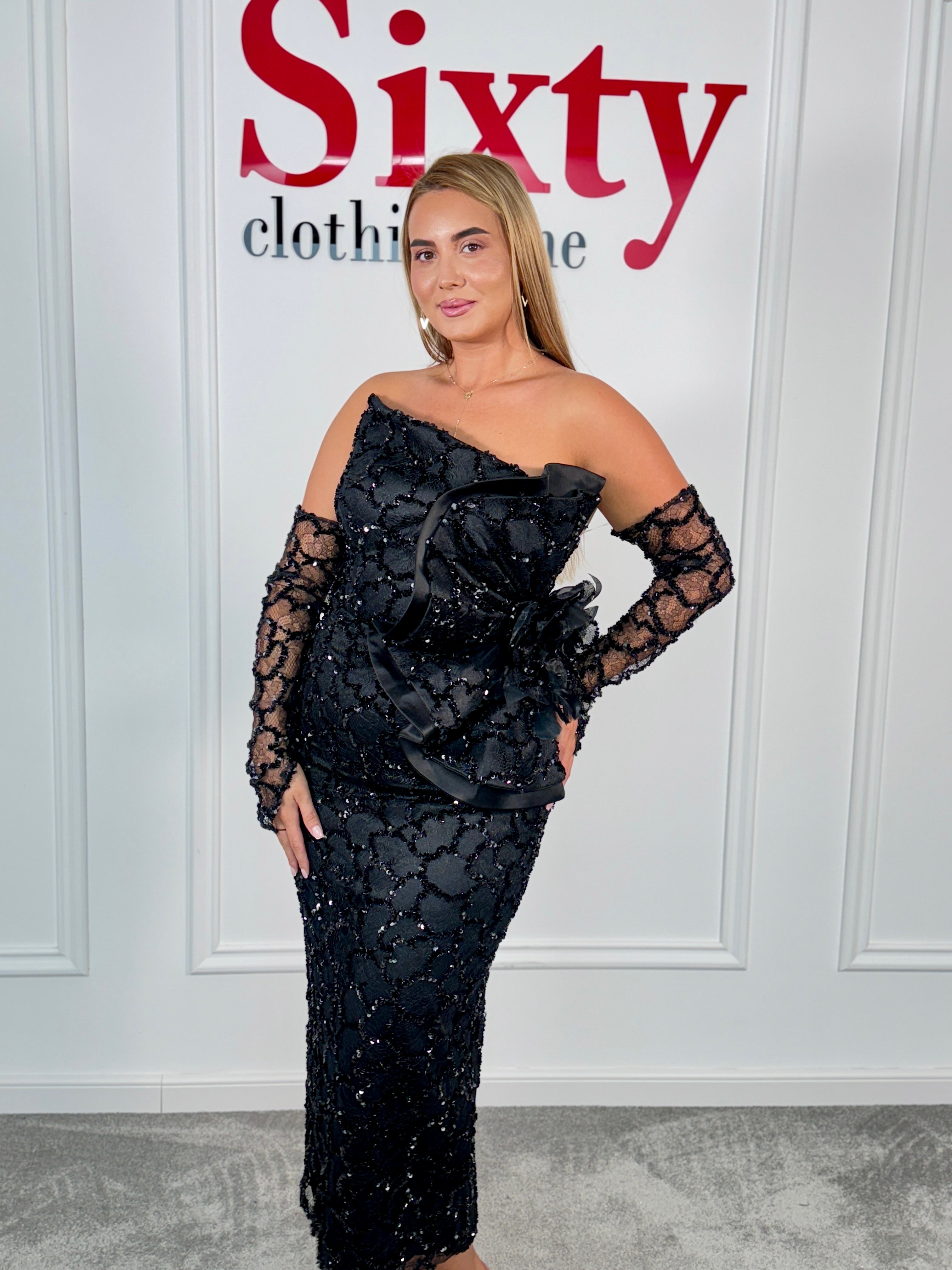 Rochie dantela cu paiete Meleim