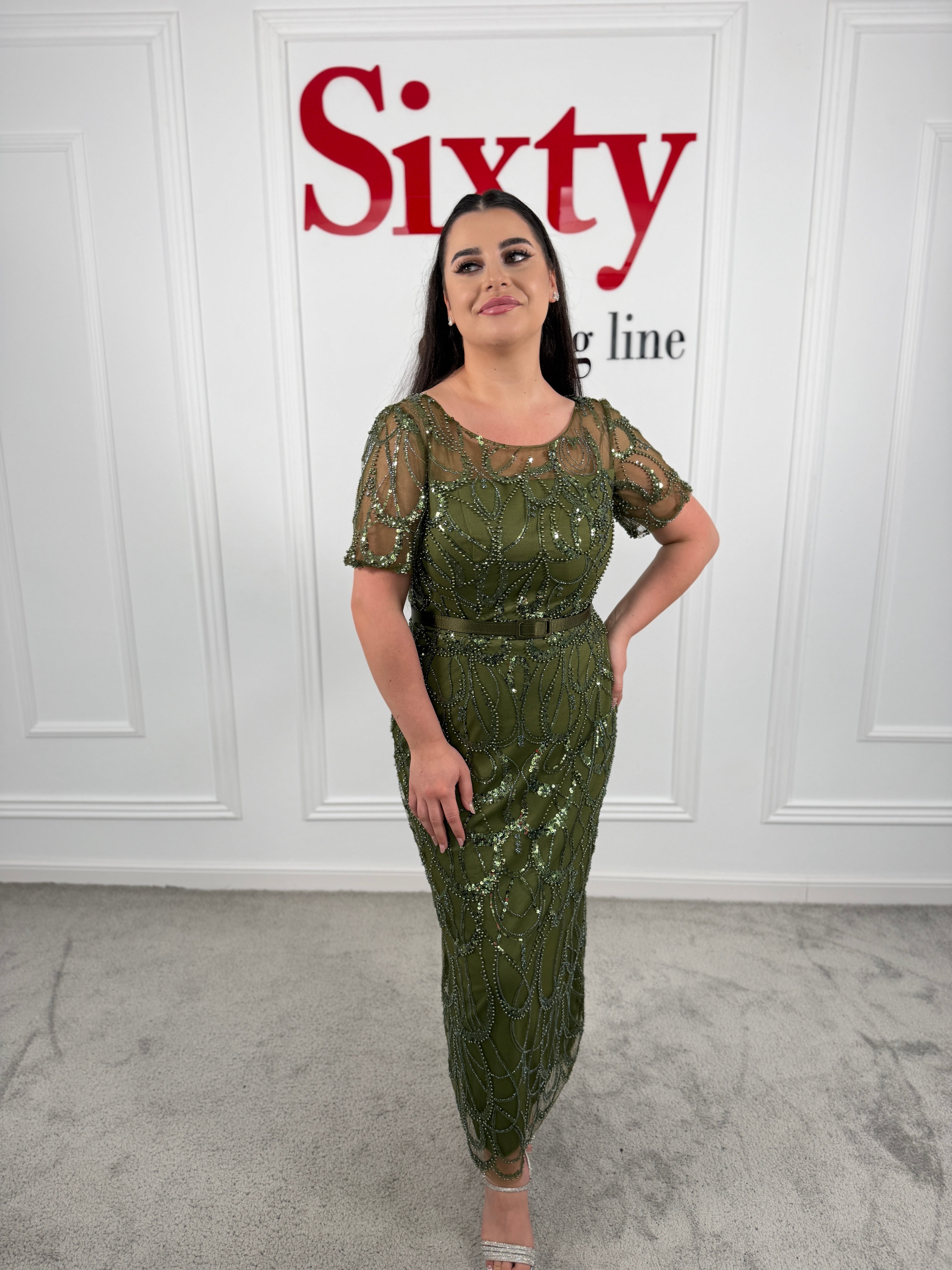 Rochie dantela cu perle Viena