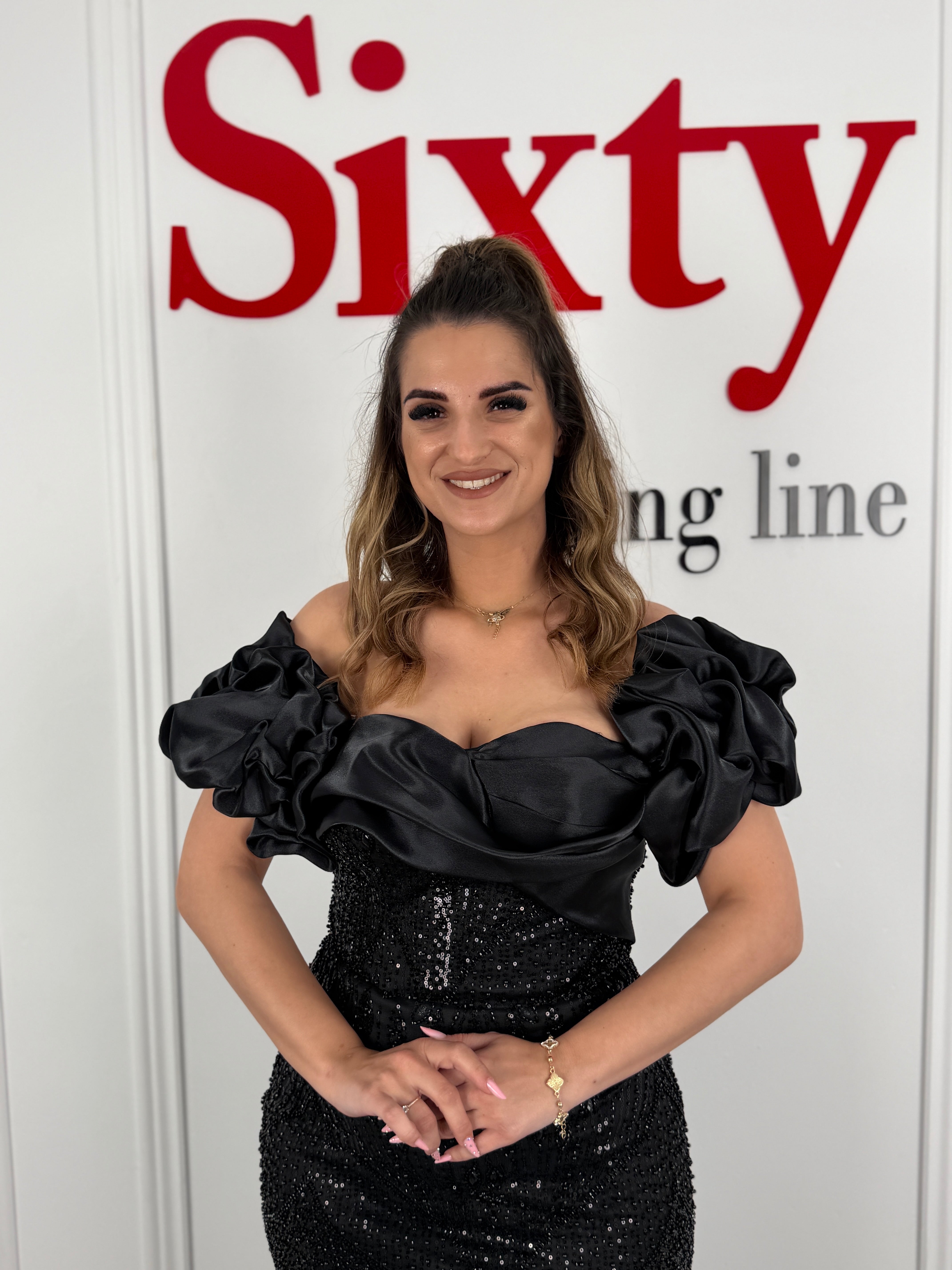 Rochie dantela cu paiete Aura